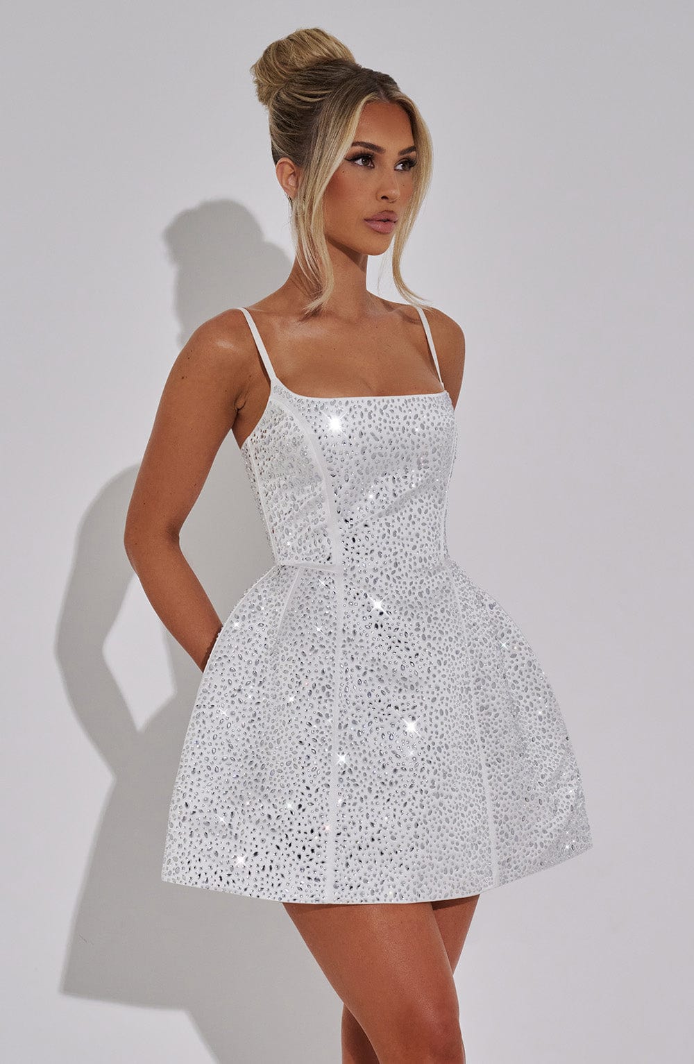 Angelique Mini Dress - Ivory - Napalia