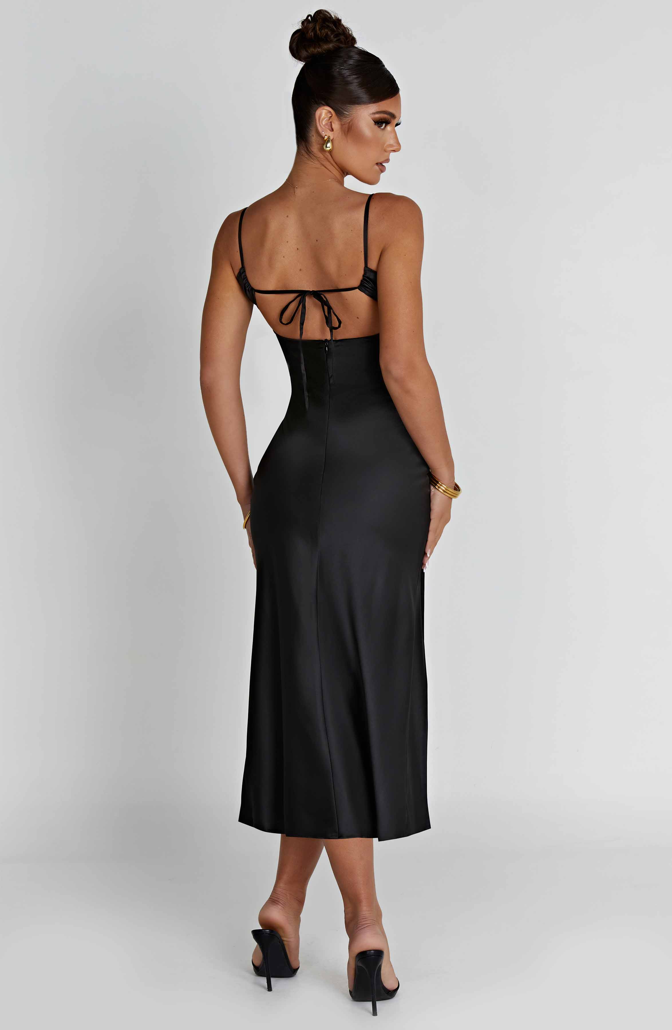 Ardelle Midi Dress - Black - Napalia