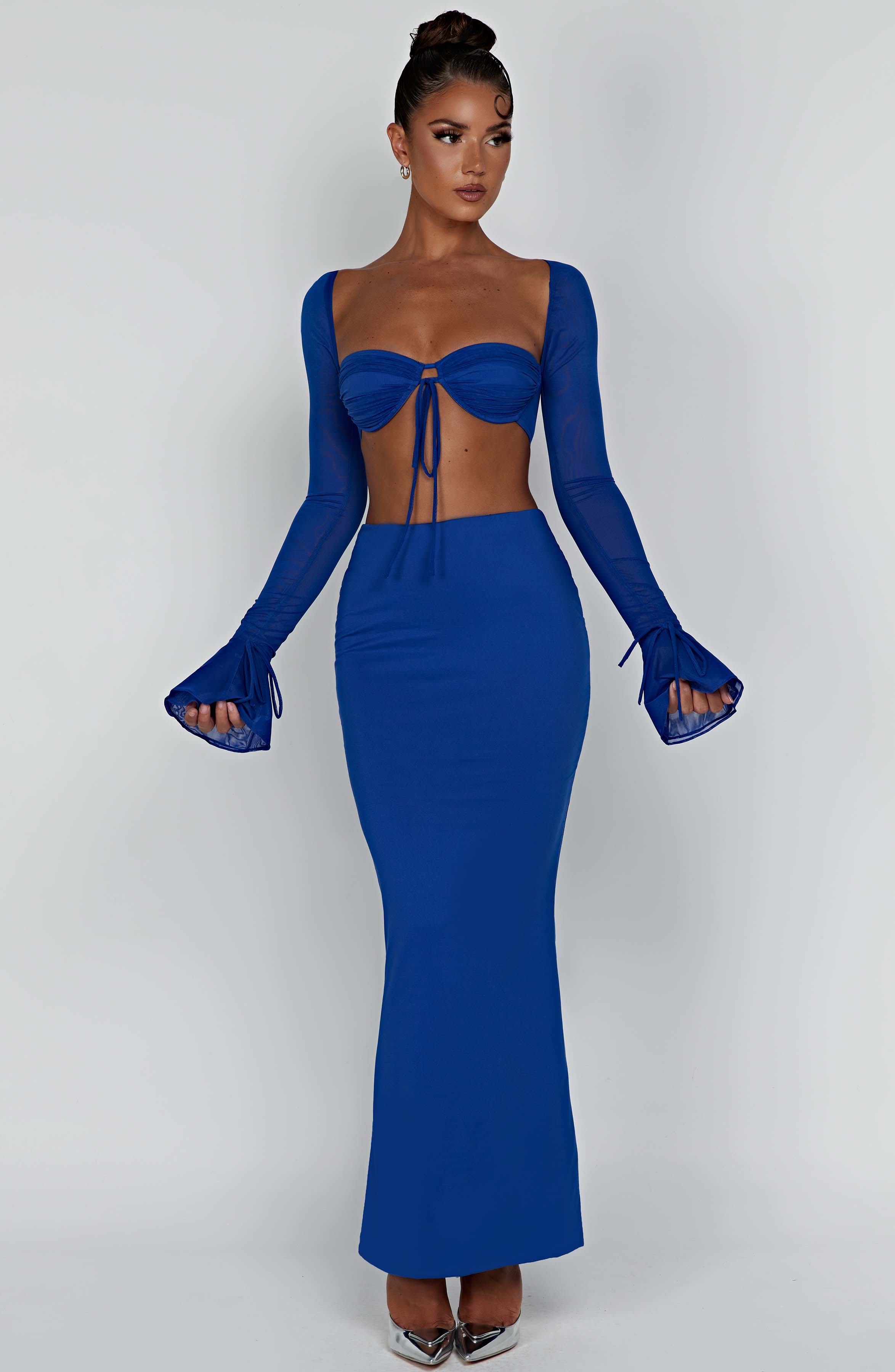 Astrid Maxi Skirt - Blue - Napalia