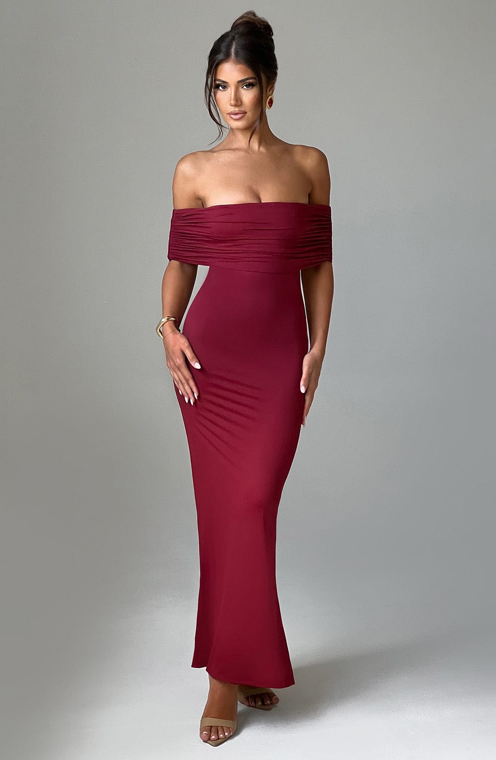 Belinda Maxi Dress - Burgundy - Napalia