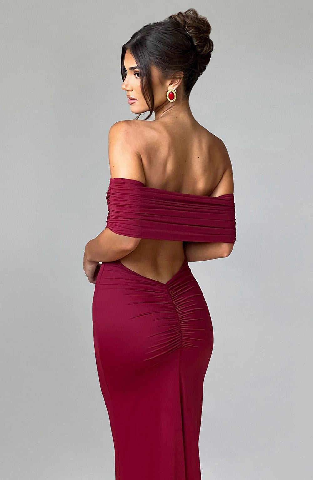 Belinda Maxi Dress - Burgundy - Napalia
