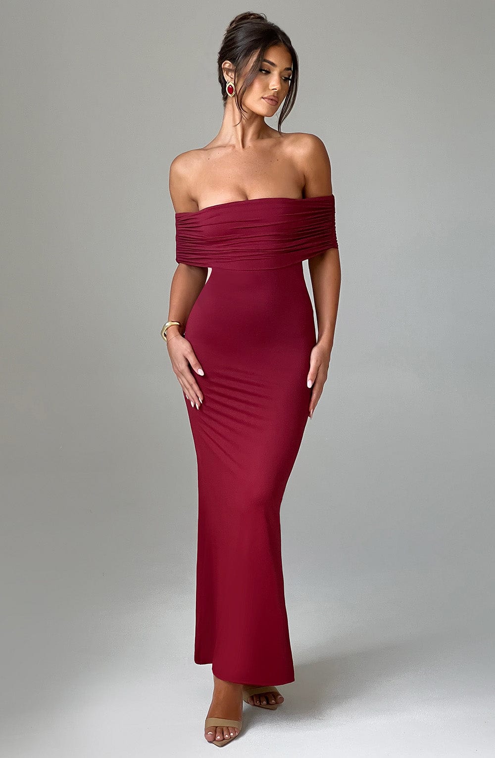 Belinda Maxi Dress - Burgundy - Napalia