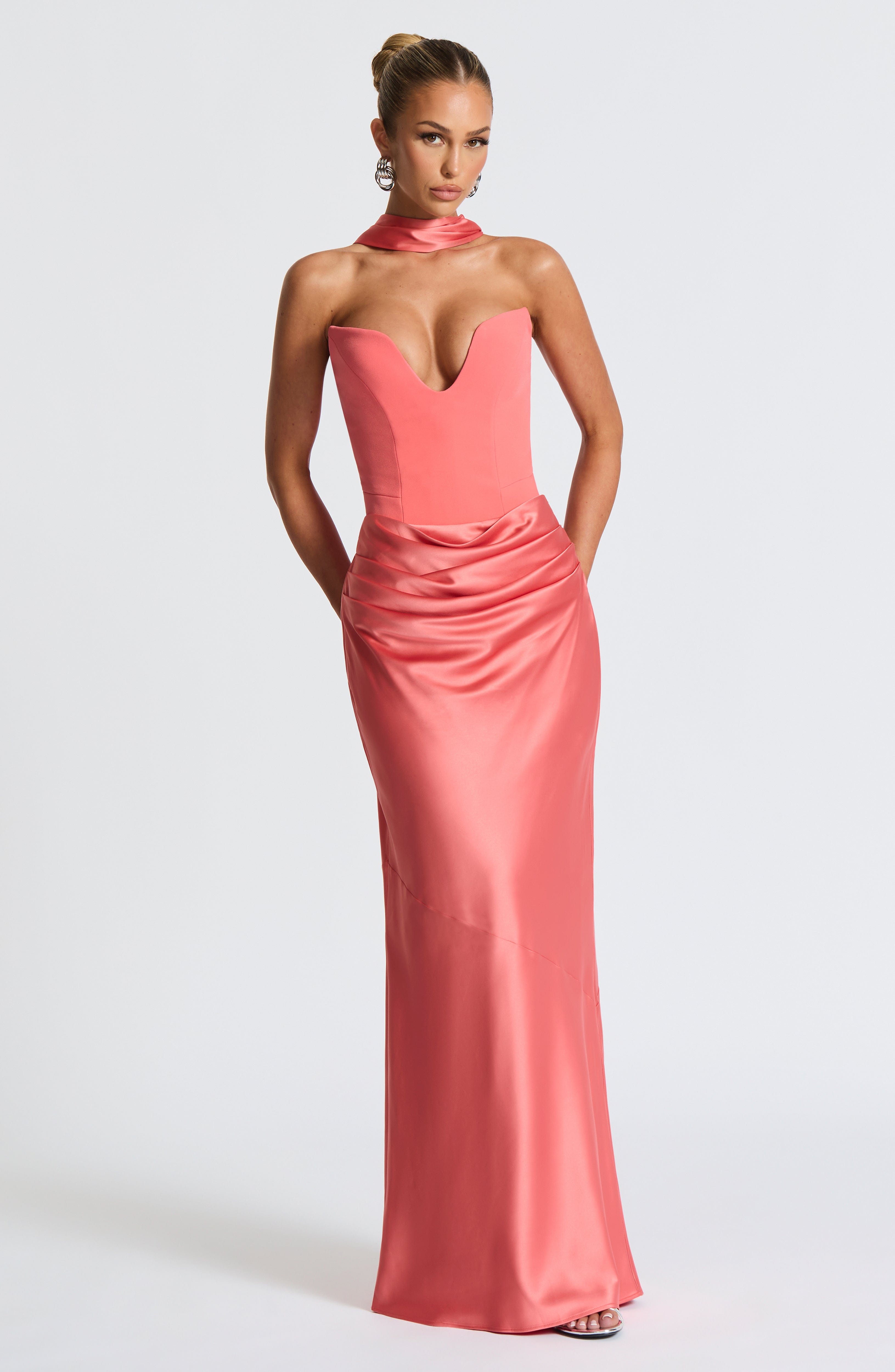 Bernadette Maxi Skirt - Coral Pink - Napalia