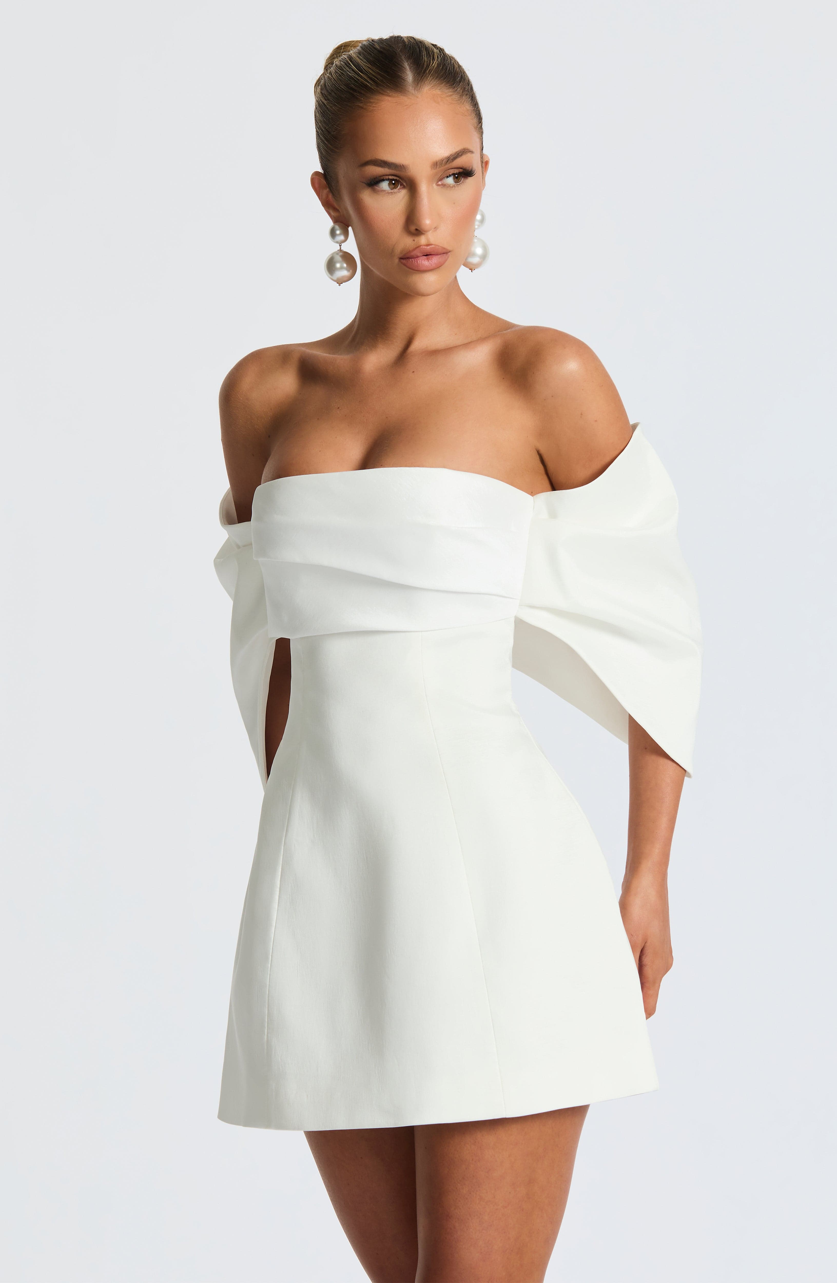 Briella Mini Dress - Ivory - Napalia