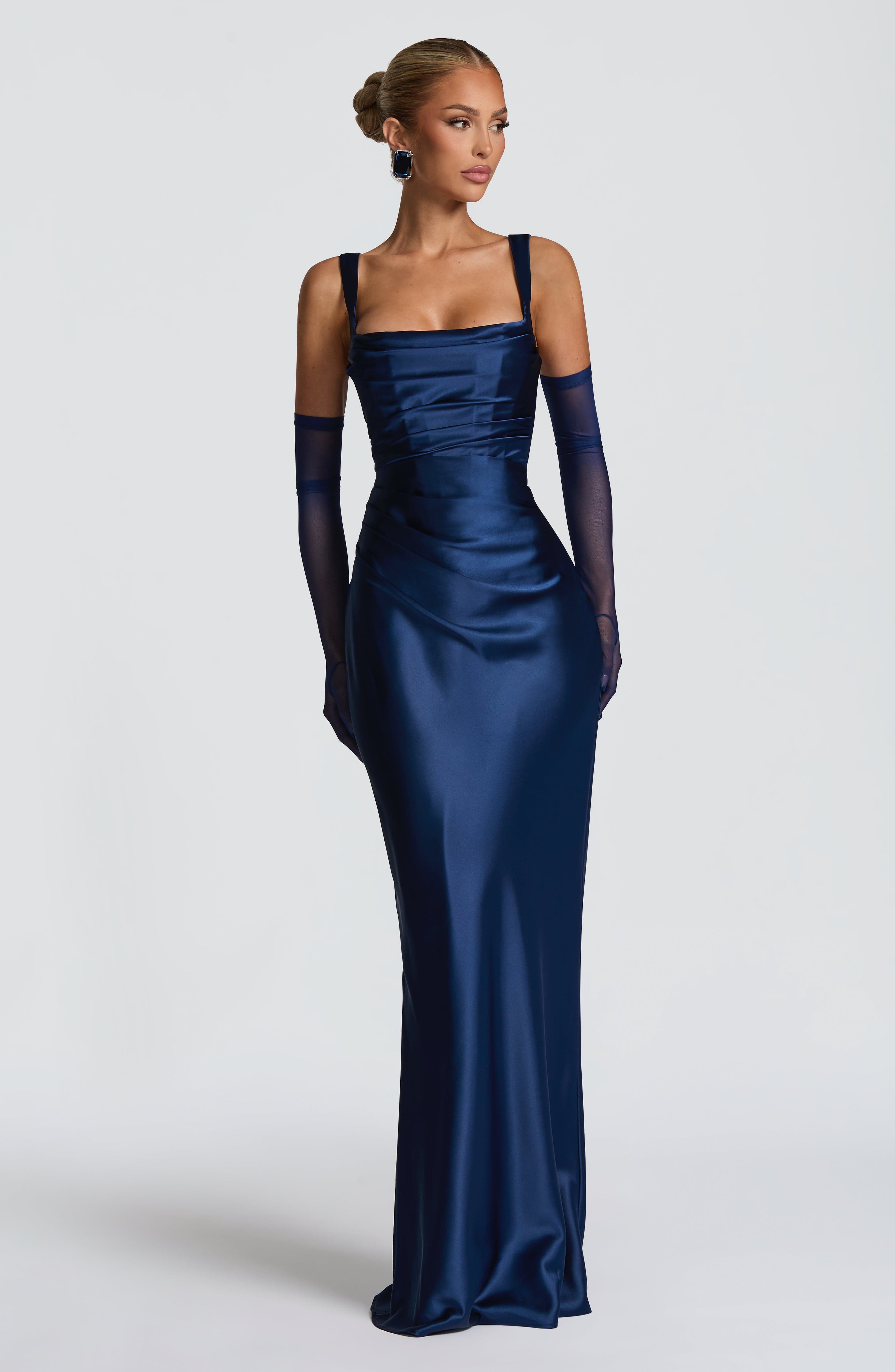 Calanthe Maxi Dress - Navy - Napalia