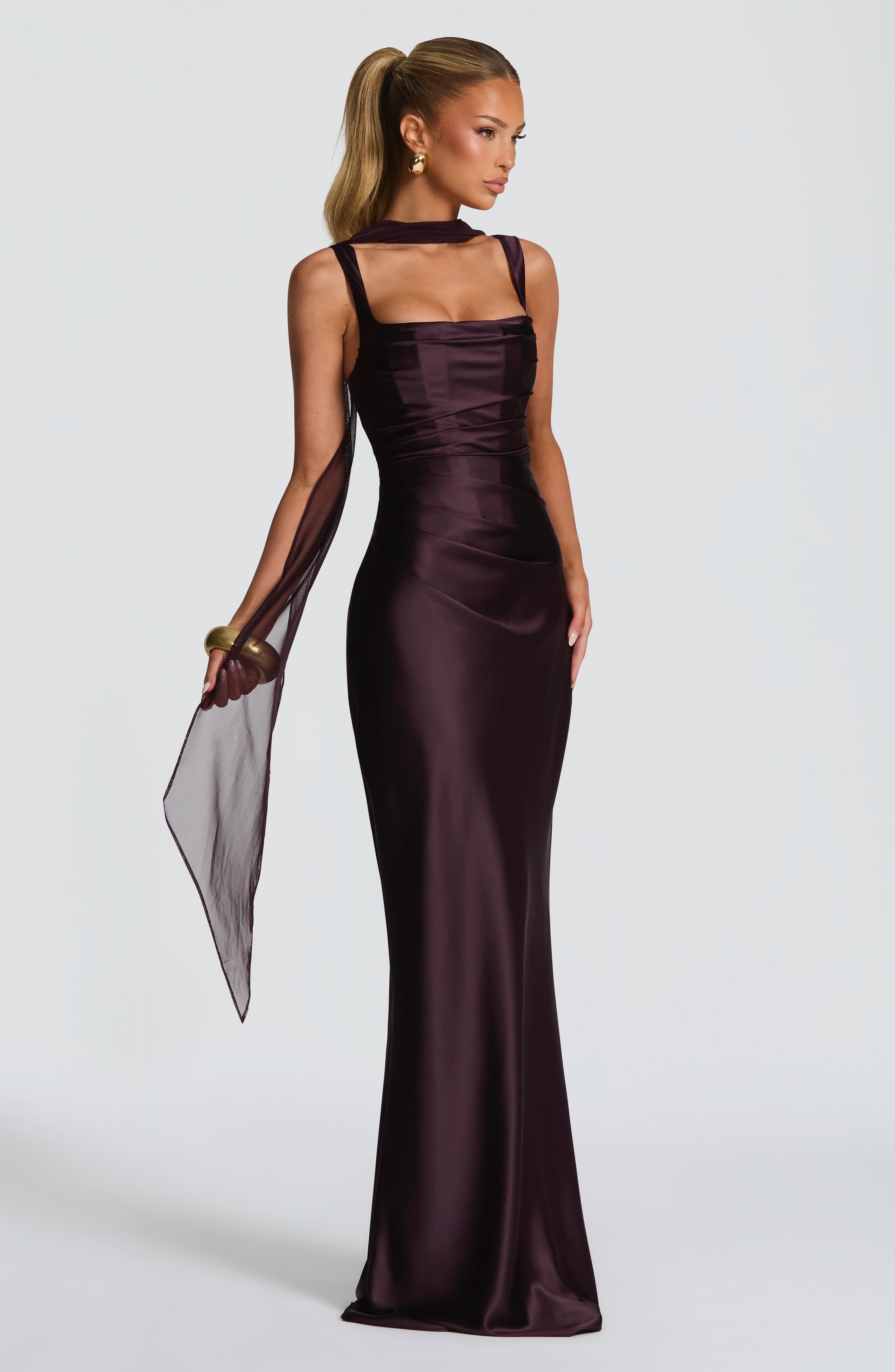 Calanthe Maxi Dress - Plum - Napalia