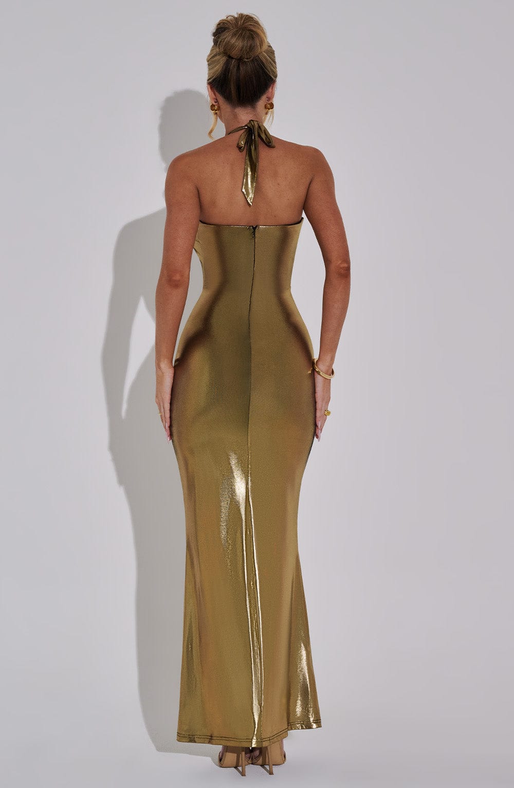 Chrishelle Maxi Dress - Gold - Napalia