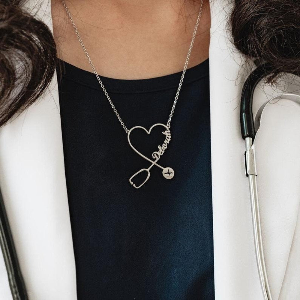 Personalized Love Stethoscope Necklace