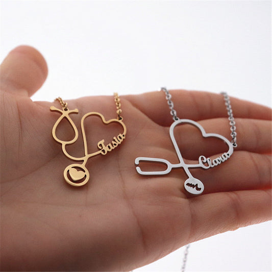 Personalized Love Stethoscope Necklace