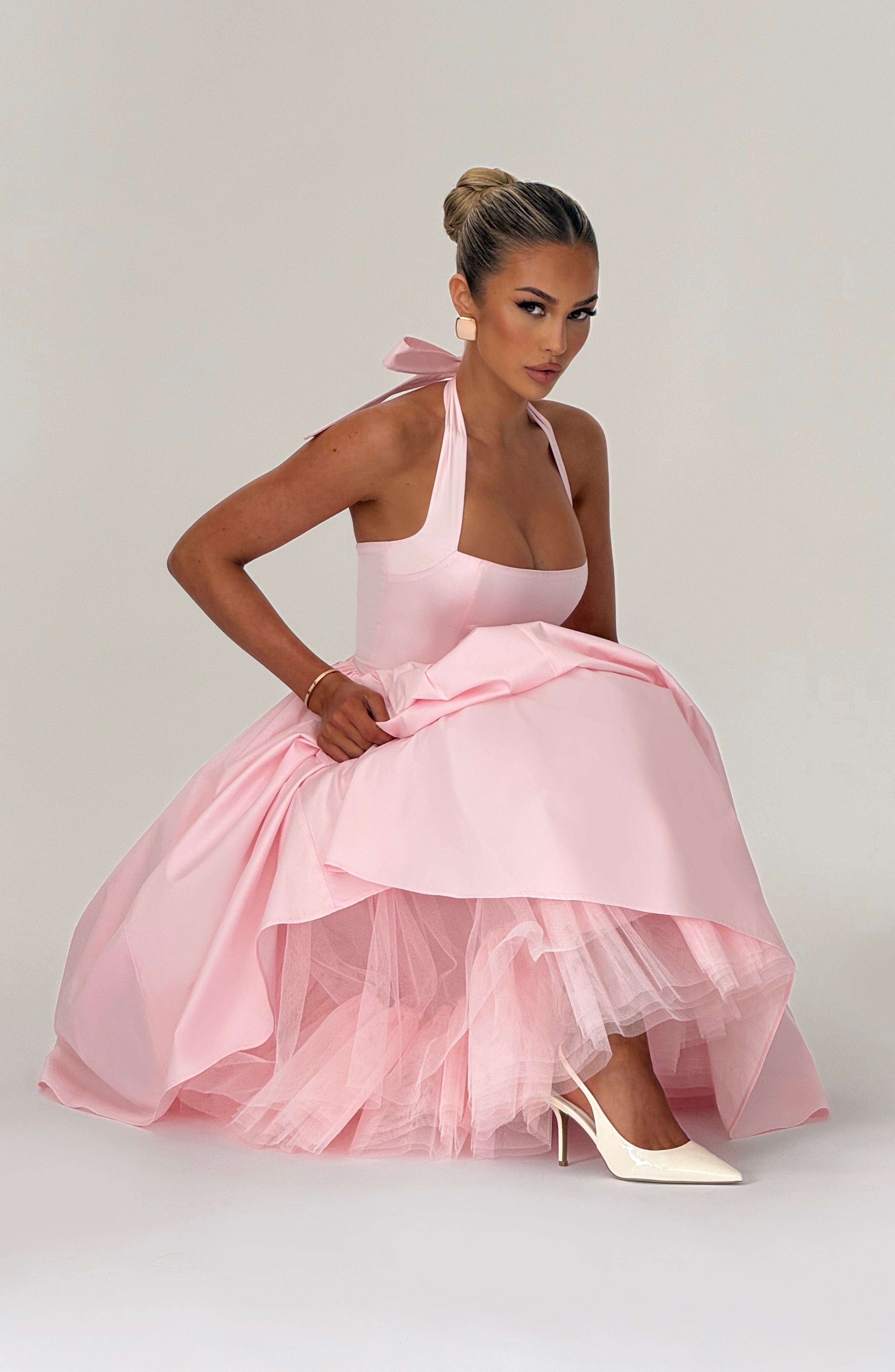 Cressida Midi Dress - Blush - Napalia