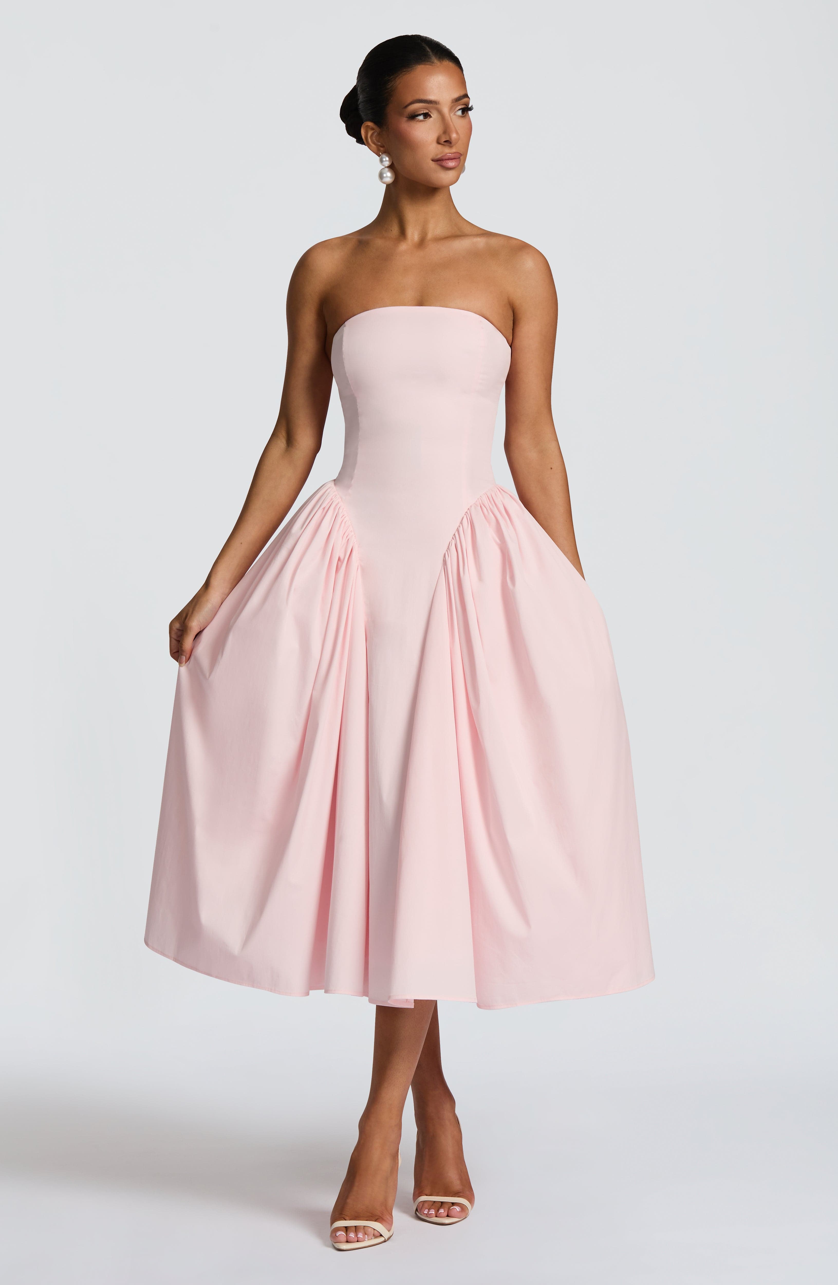 Darla Midi Dress - Blush - Napalia