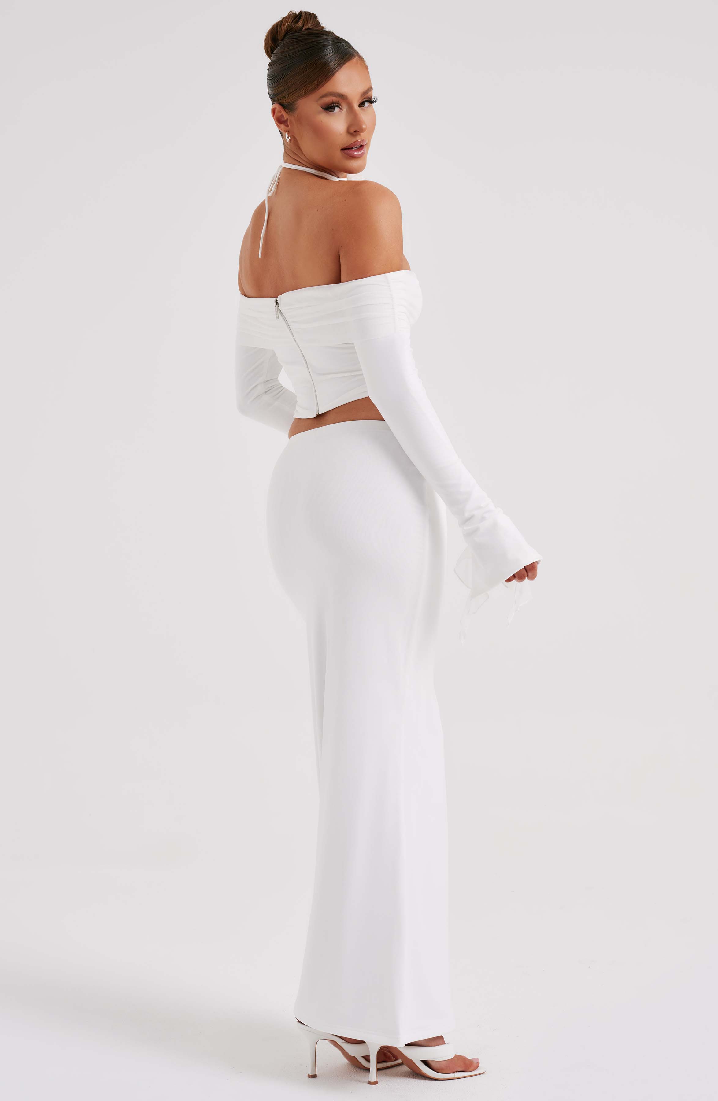 Deema Maxi Skirt - Ivory - Napalia