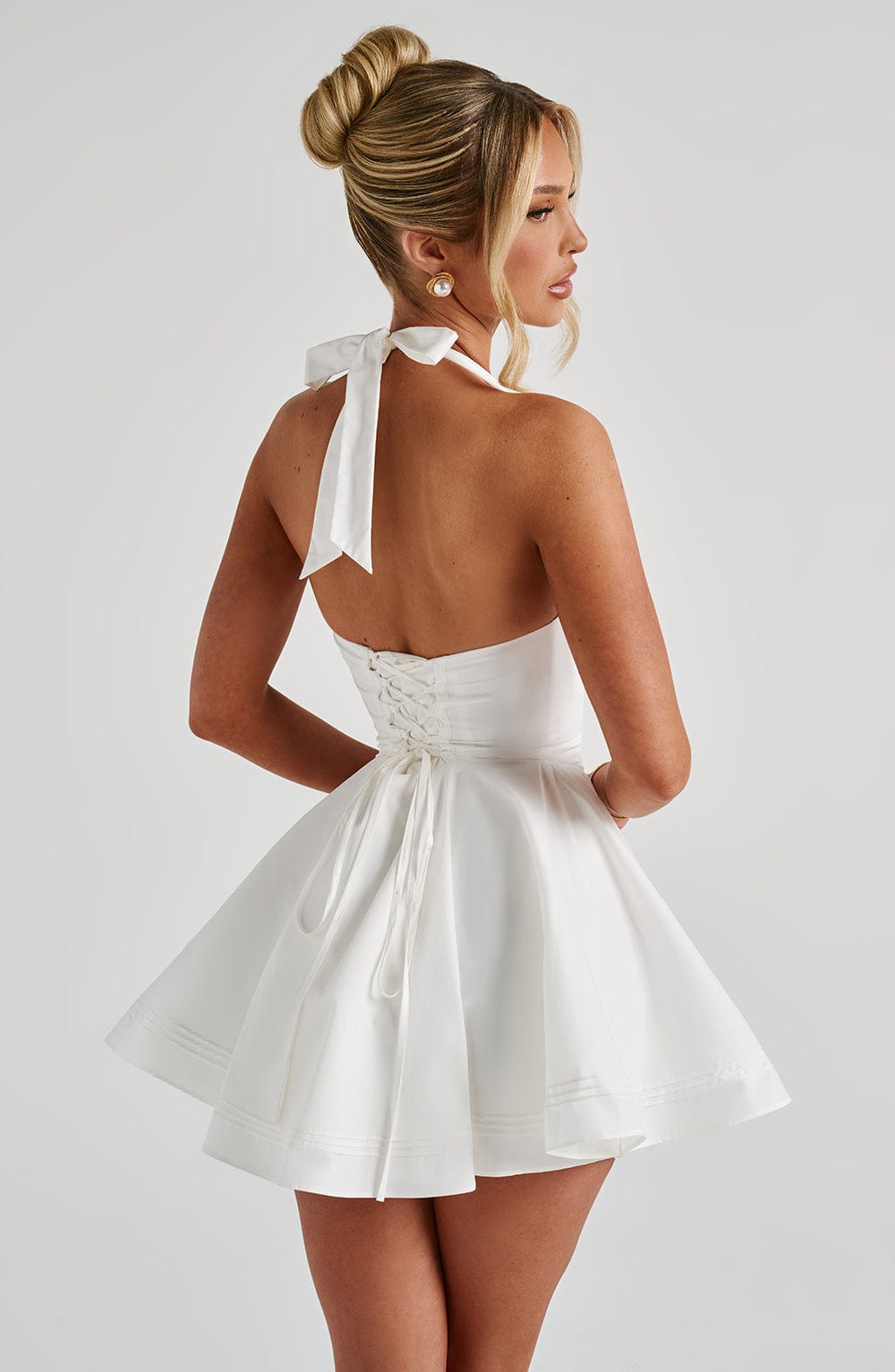 Doris Mini Dress - Ivory - Napalia