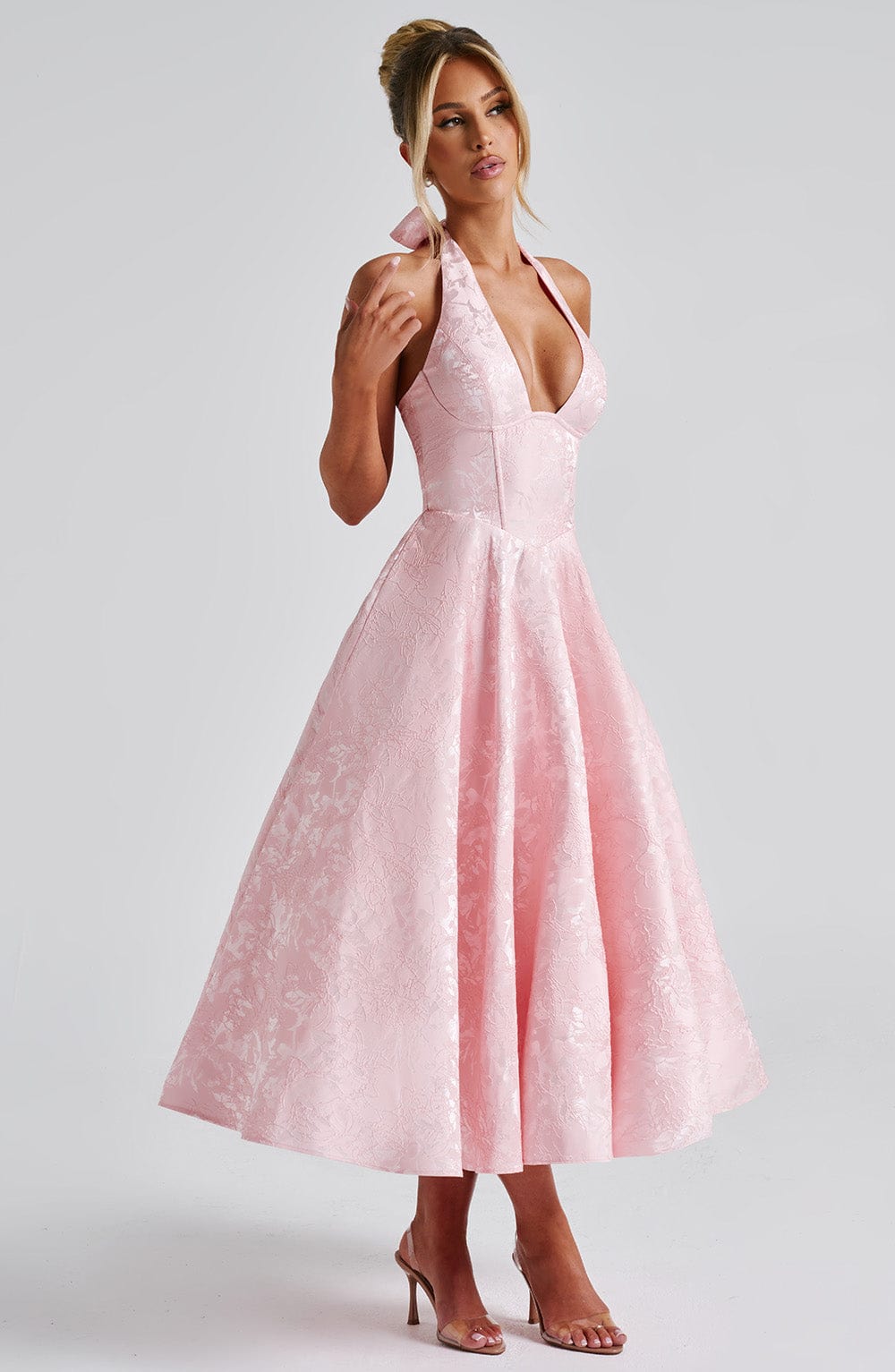 Effie Midi Dress - Blush - Napalia