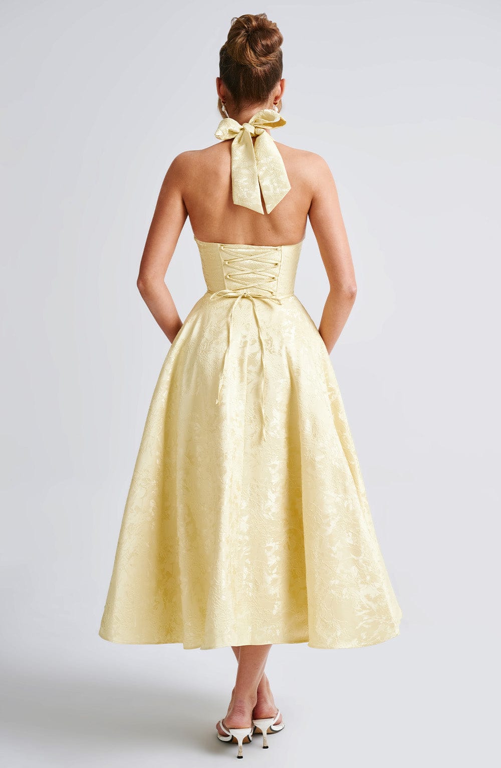 Effie Midi Dress - Lemon - Napalia