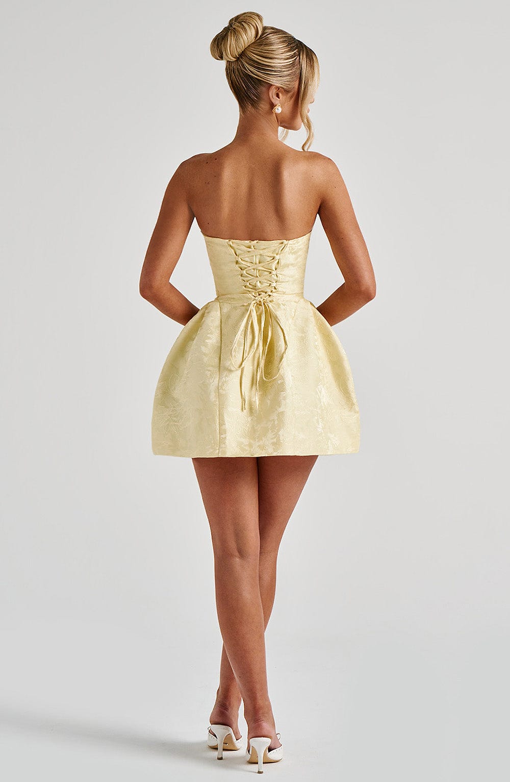 Elenora Mini Dress - Lemon - Napalia