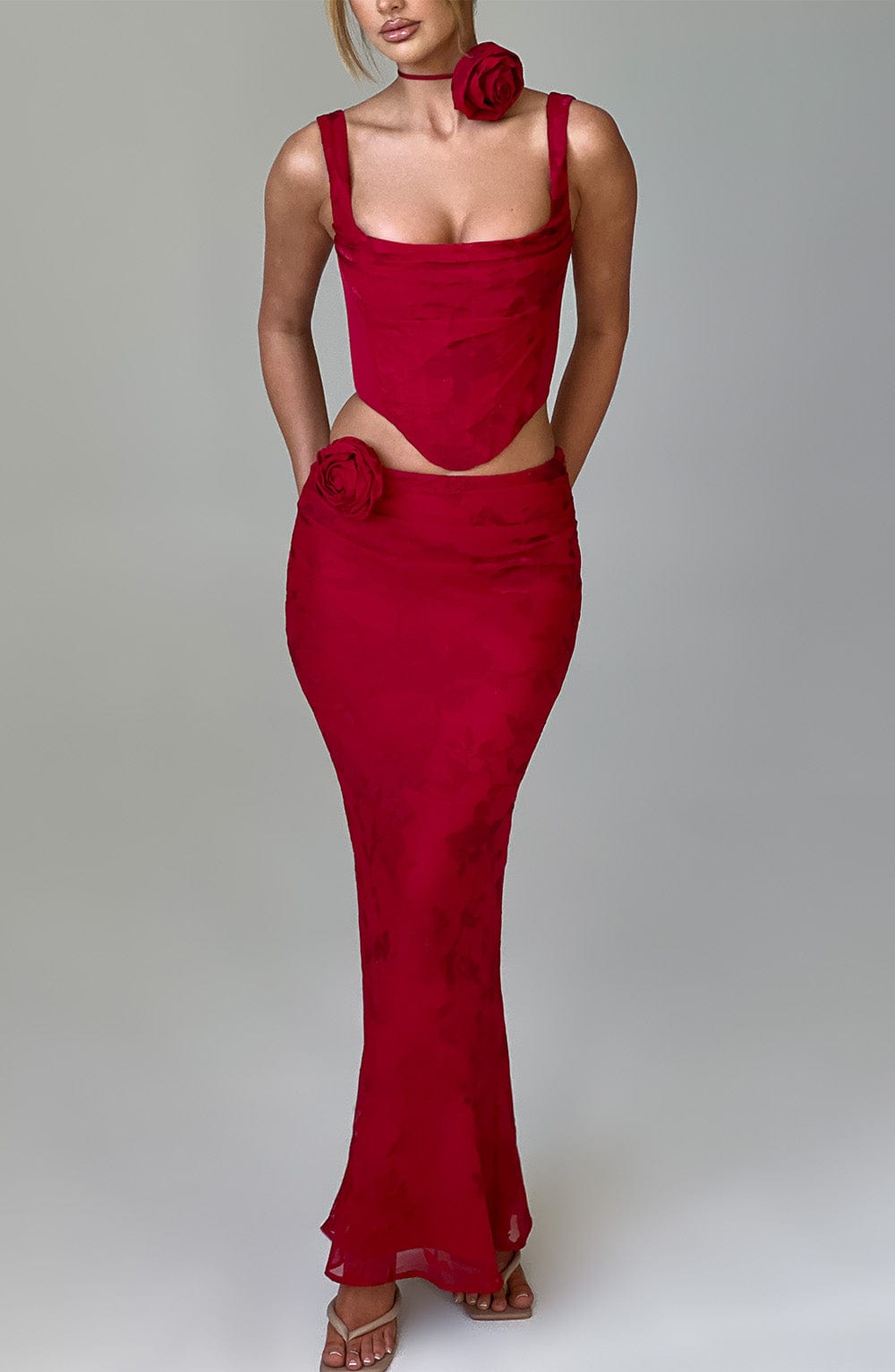 Elizabeth Maxi Skirt - Red - Napalia