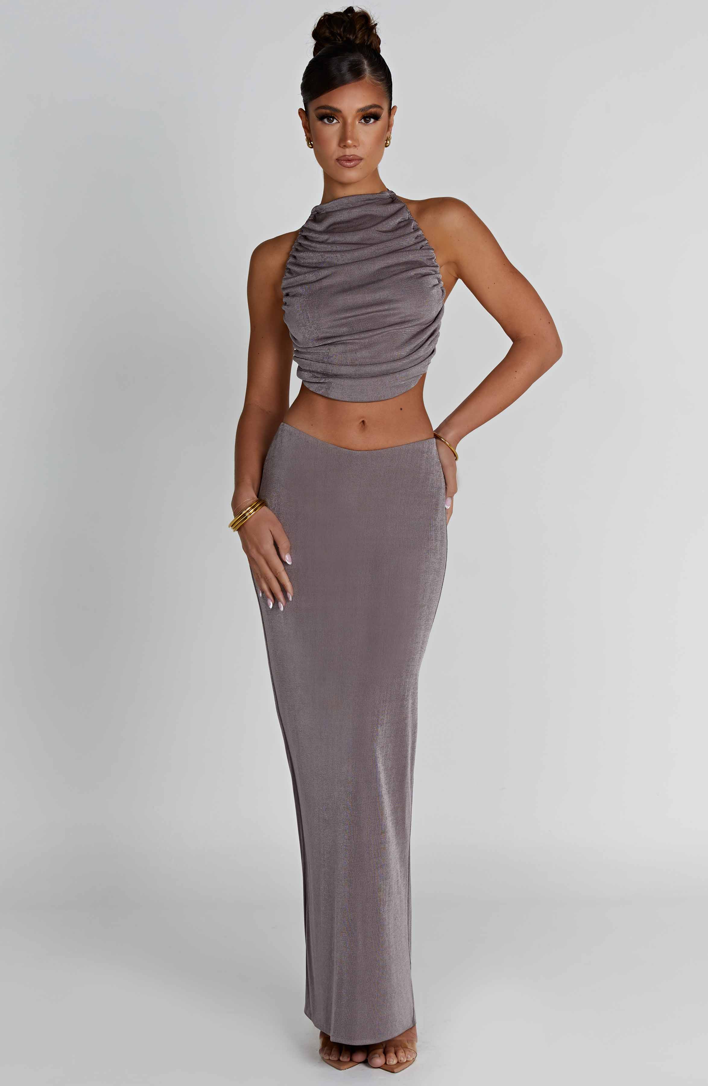 Fifi Maxi Skirt - Charcoal - Napalia