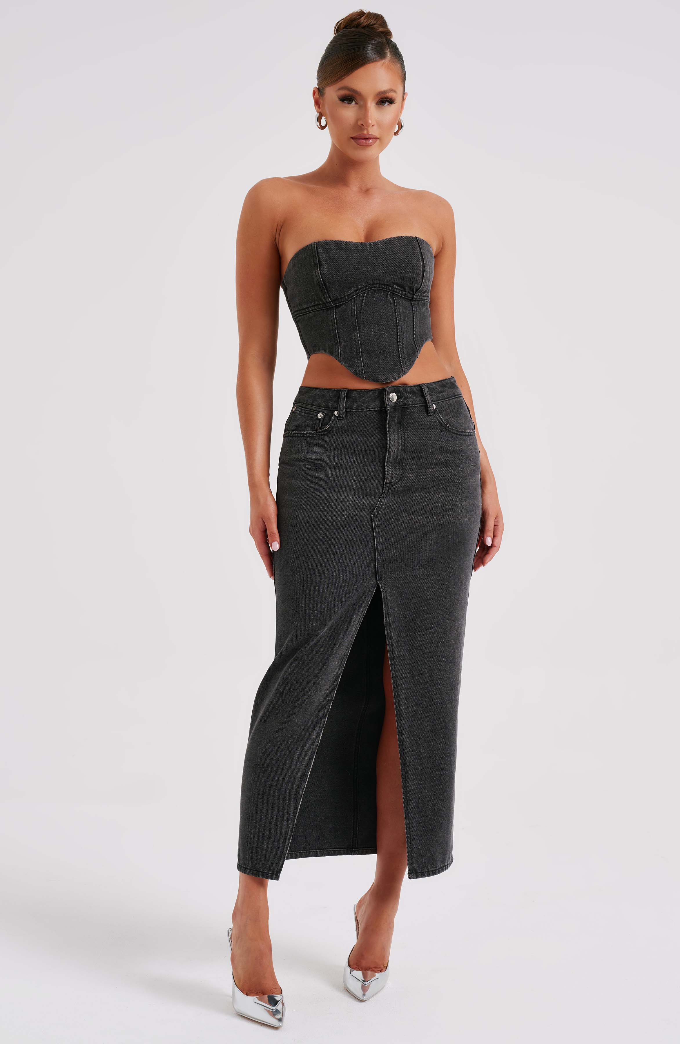 Flor Maxi Skirt - Black - Napalia