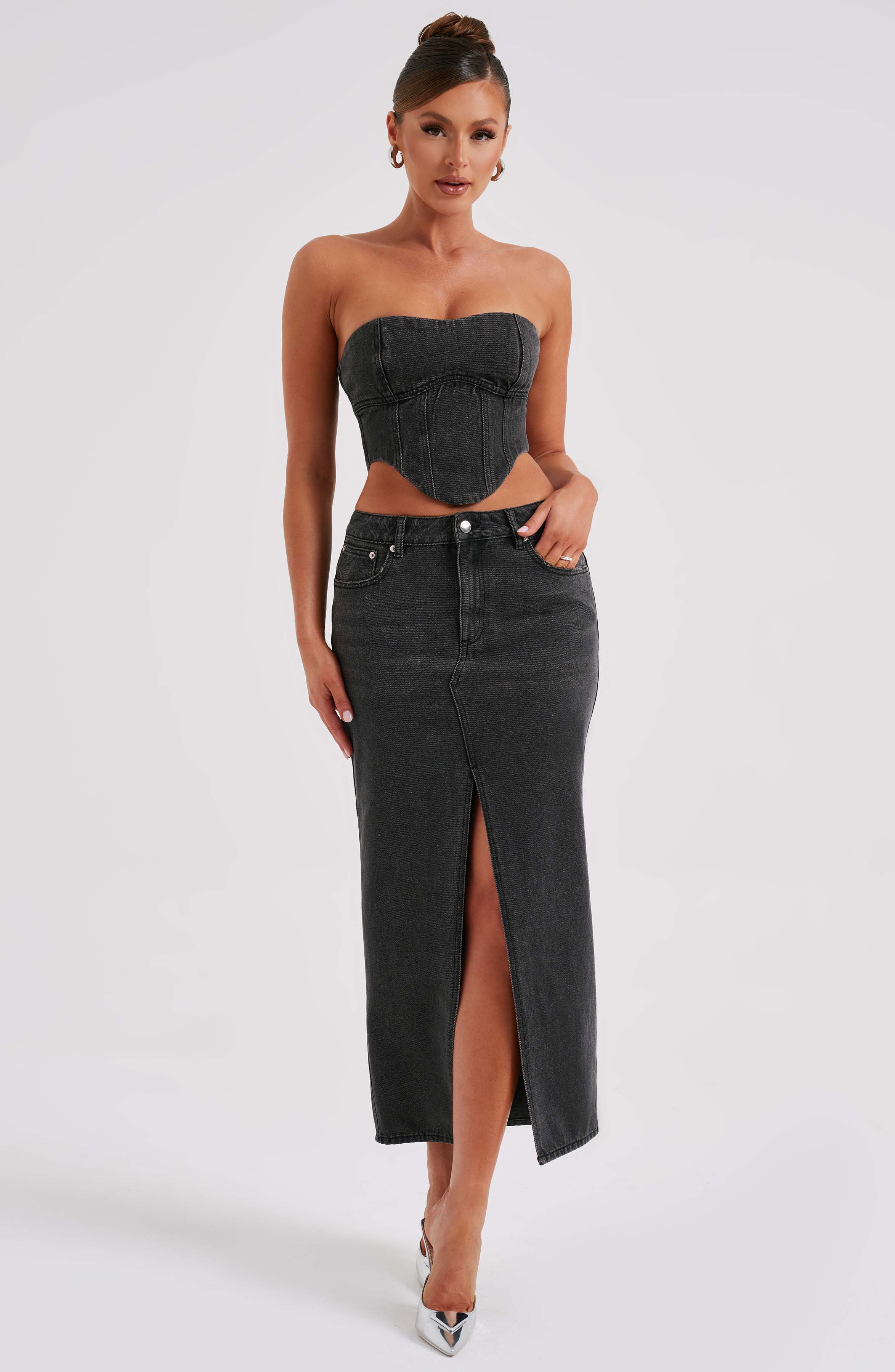 Flor Maxi Skirt - Black - Napalia