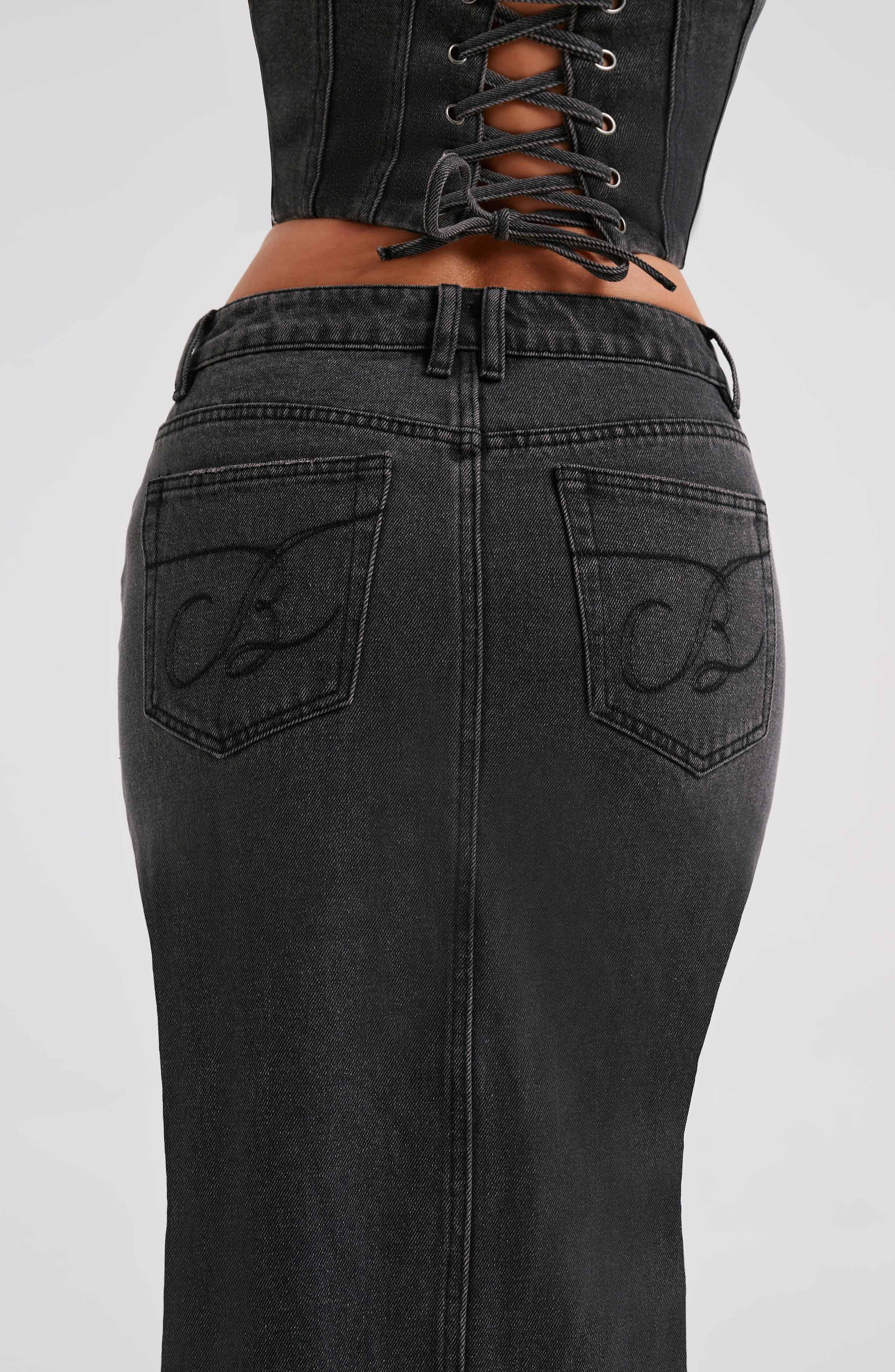 Flor Maxi Skirt - Black - Napalia