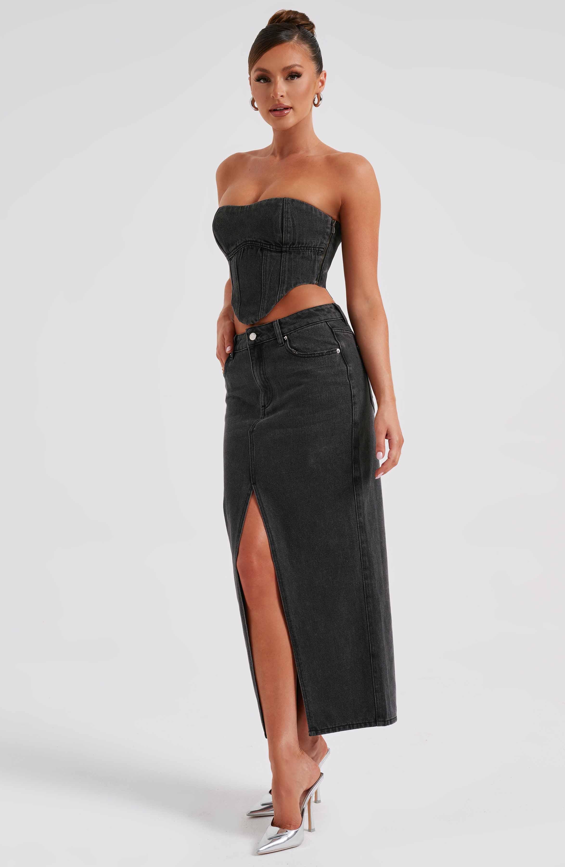 Flor Maxi Skirt - Black - Napalia