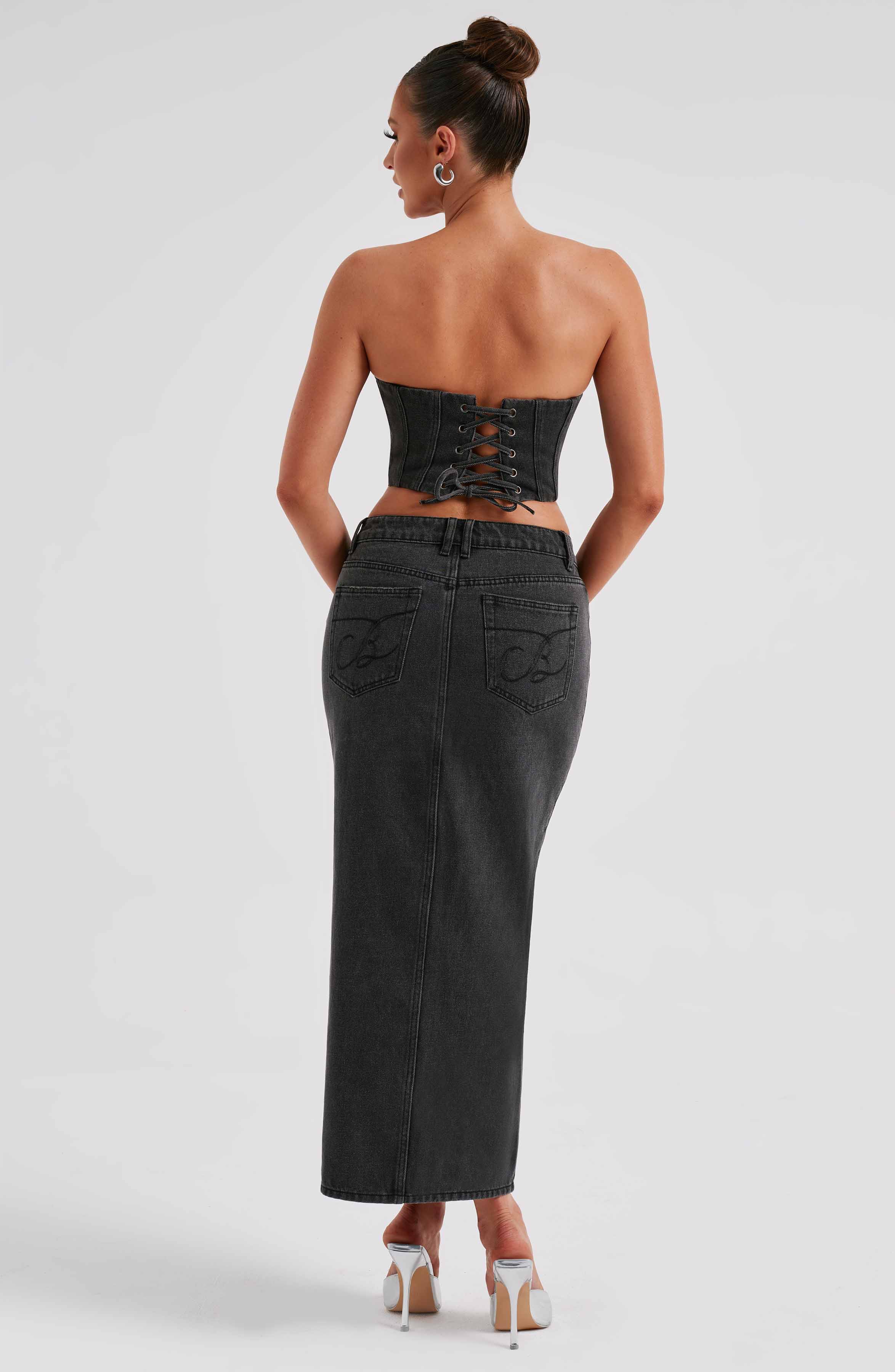 Flor Maxi Skirt - Black - Napalia