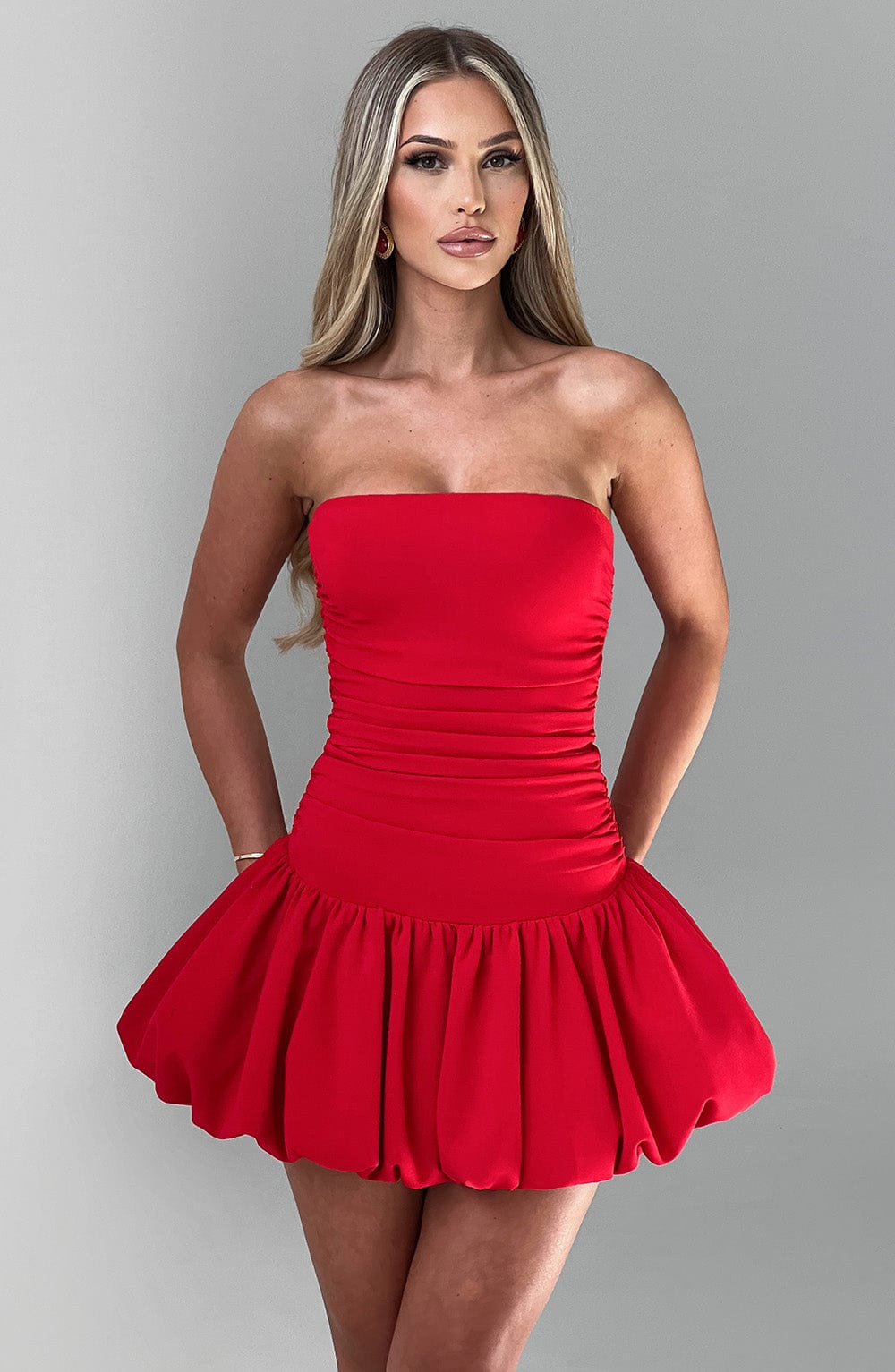 Gemma Mini Dress - Red - Napalia