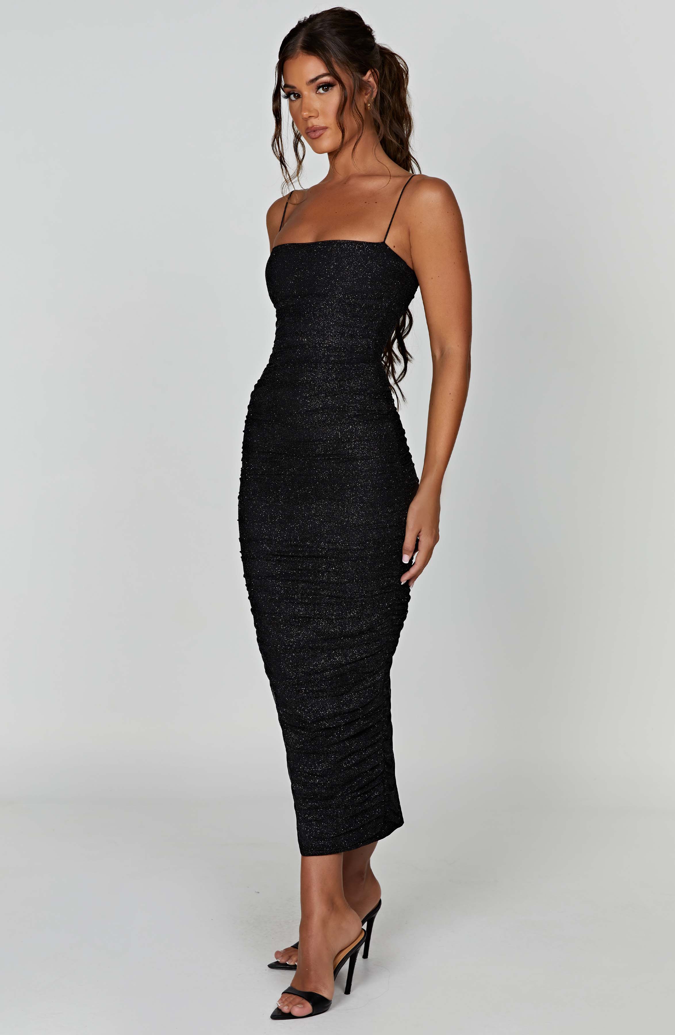 Gracie Maxi Dress - Black Sparkle - Napalia