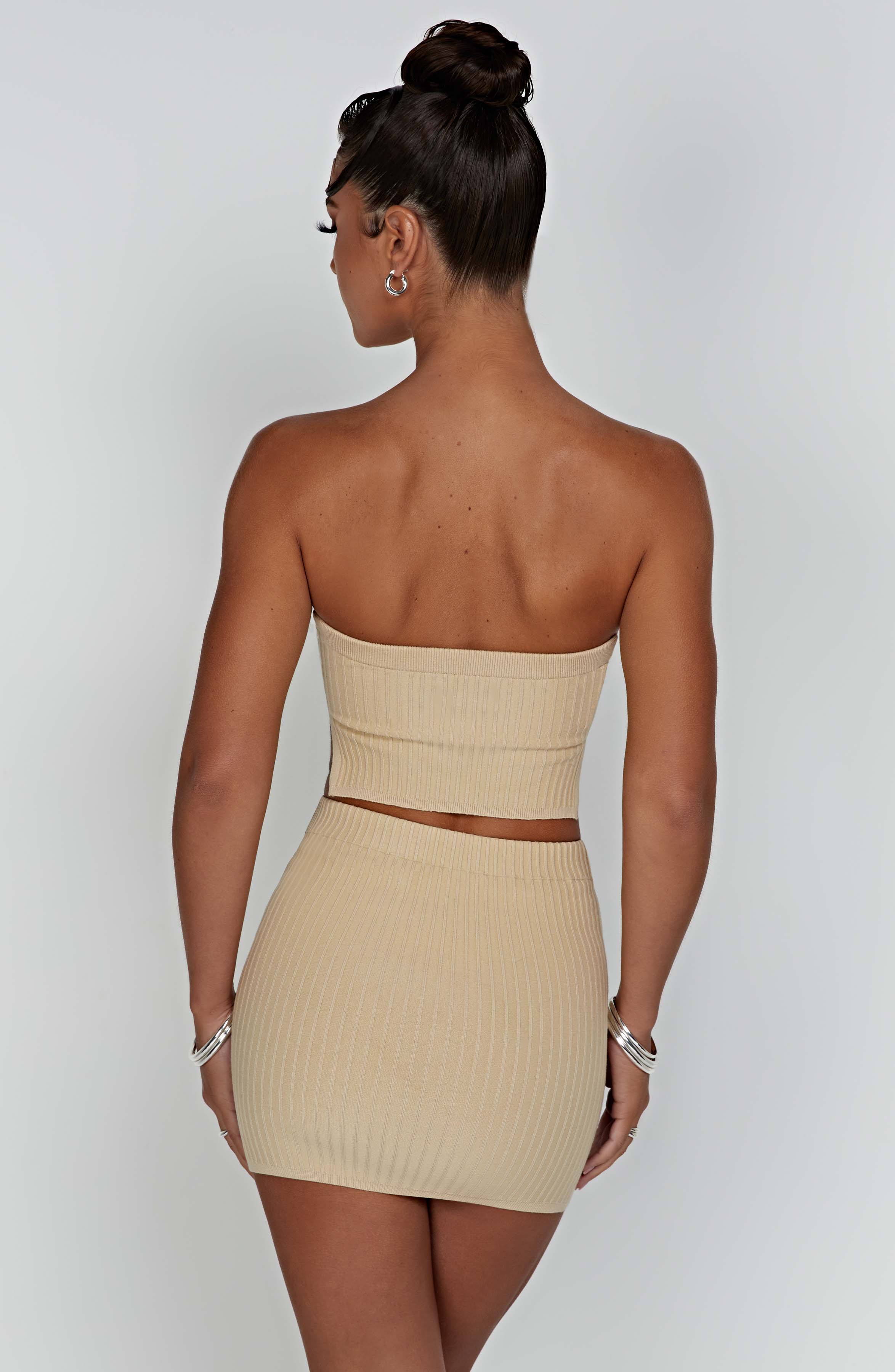Jaz Mini Skirt - Beige - Napalia