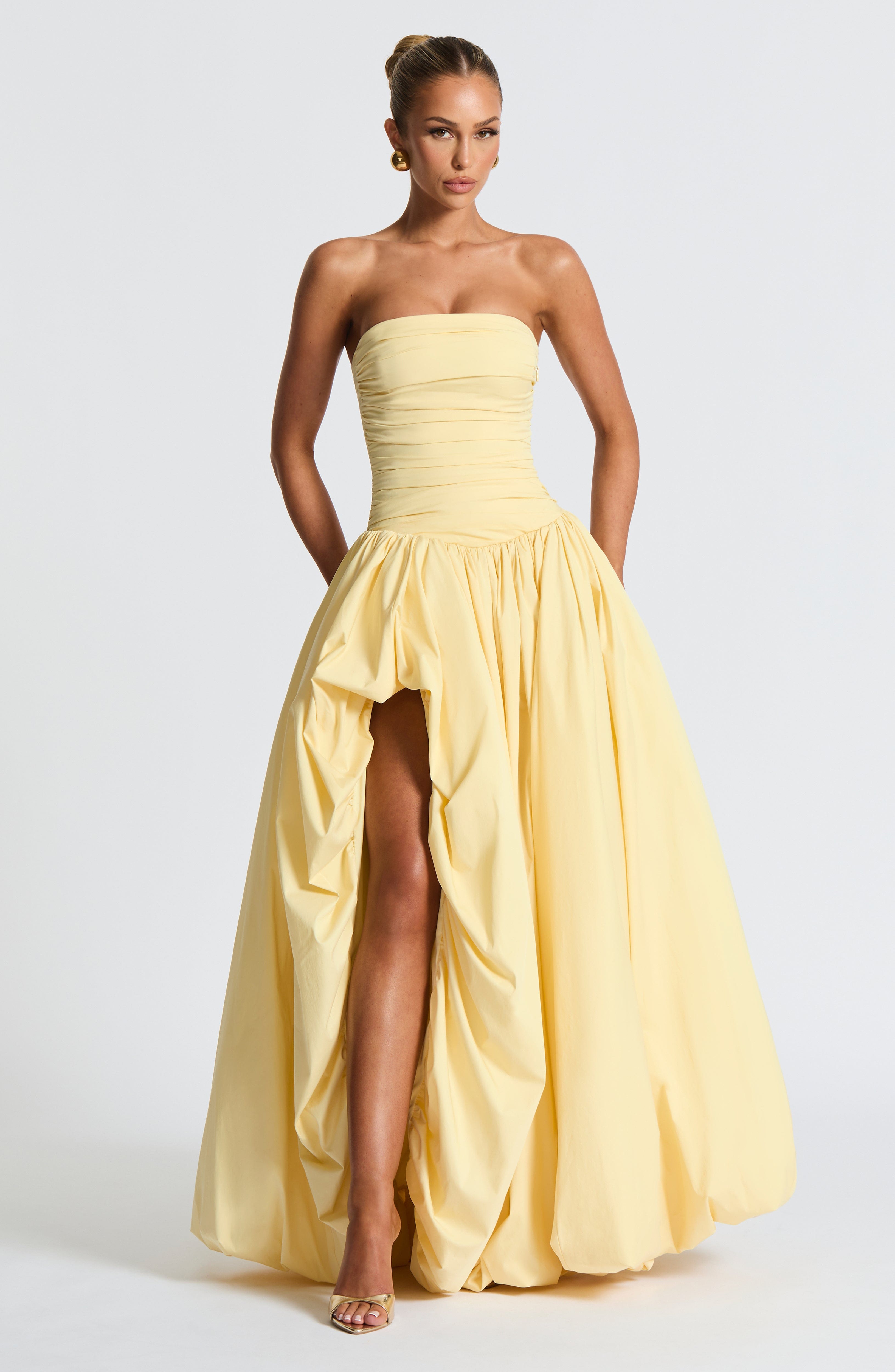 Jillian Maxi Dress - Lemon - Napalia