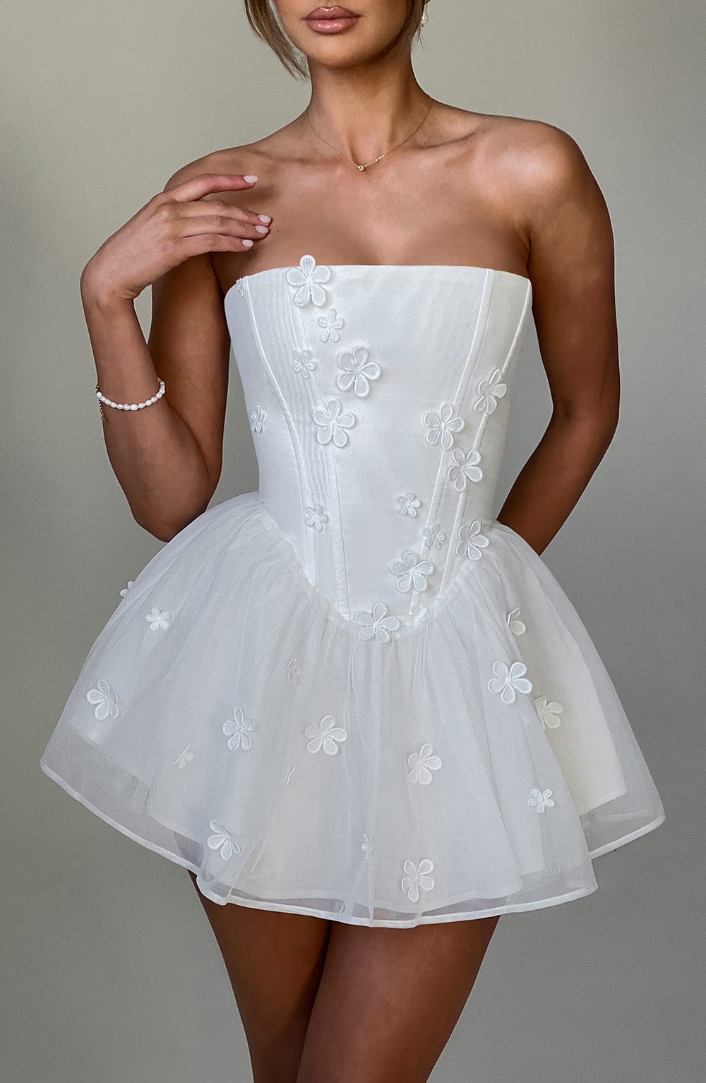 Justina Playsuit - Ivory - Napalia