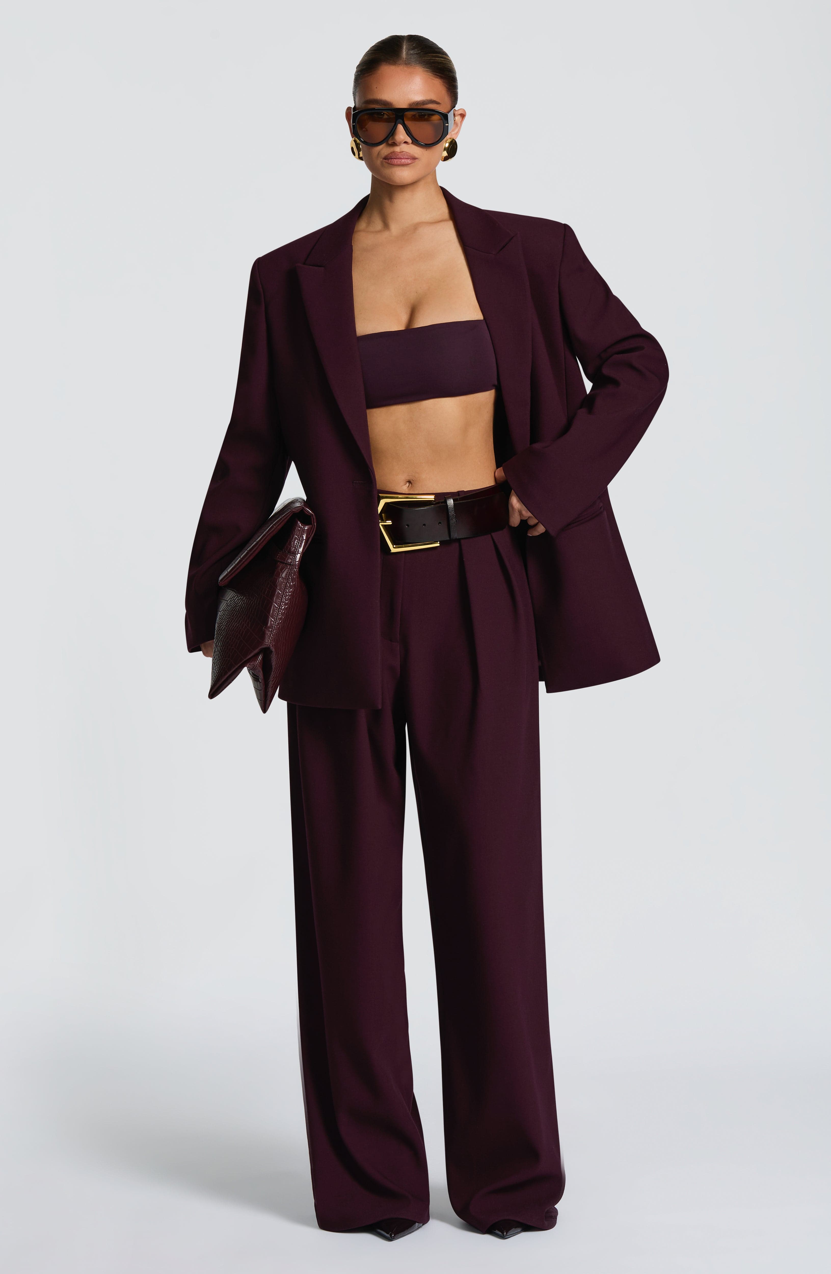 Kirsty Pants - Plum - Napalia