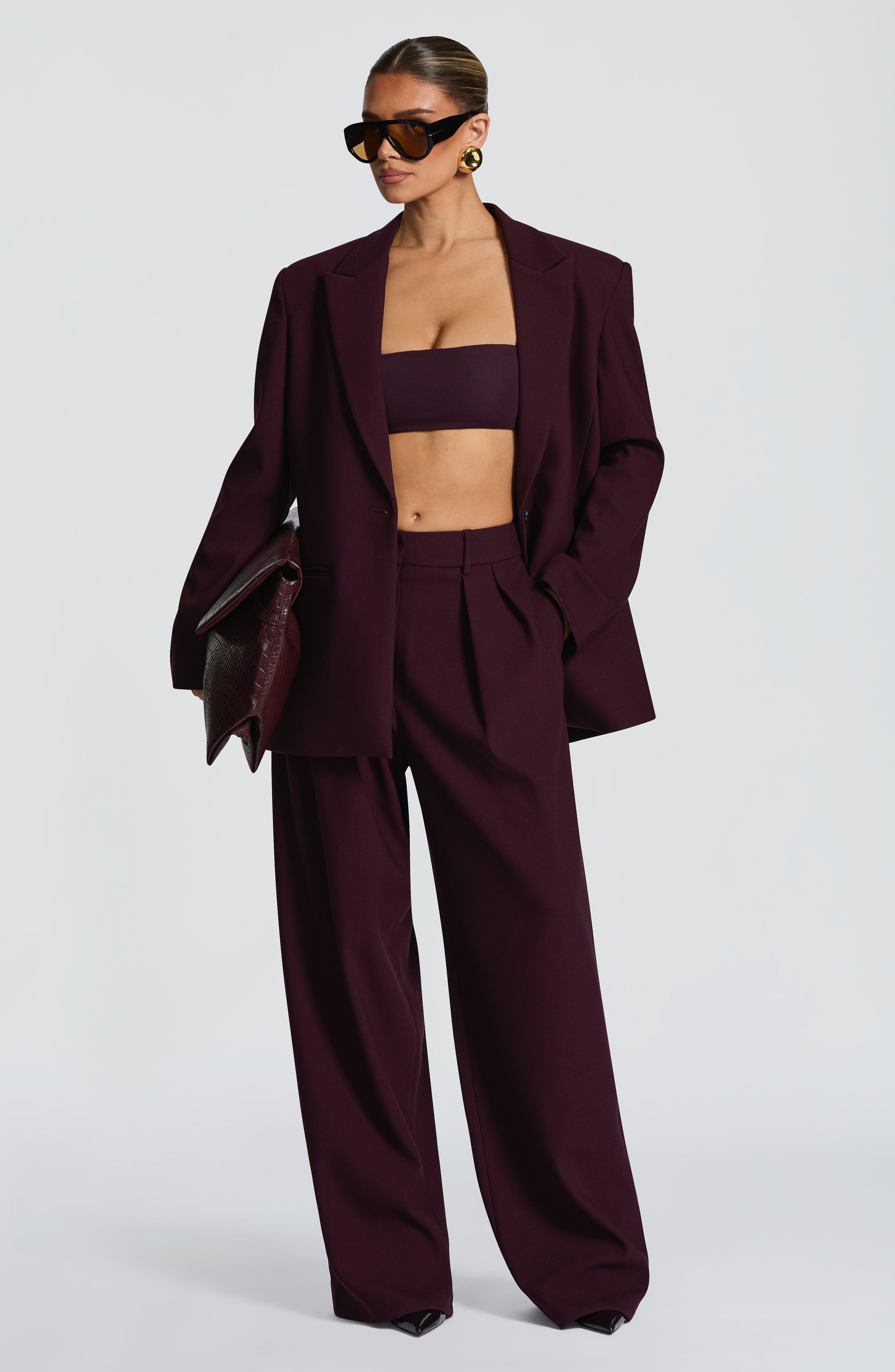 Kirsty Pants - Plum - Napalia