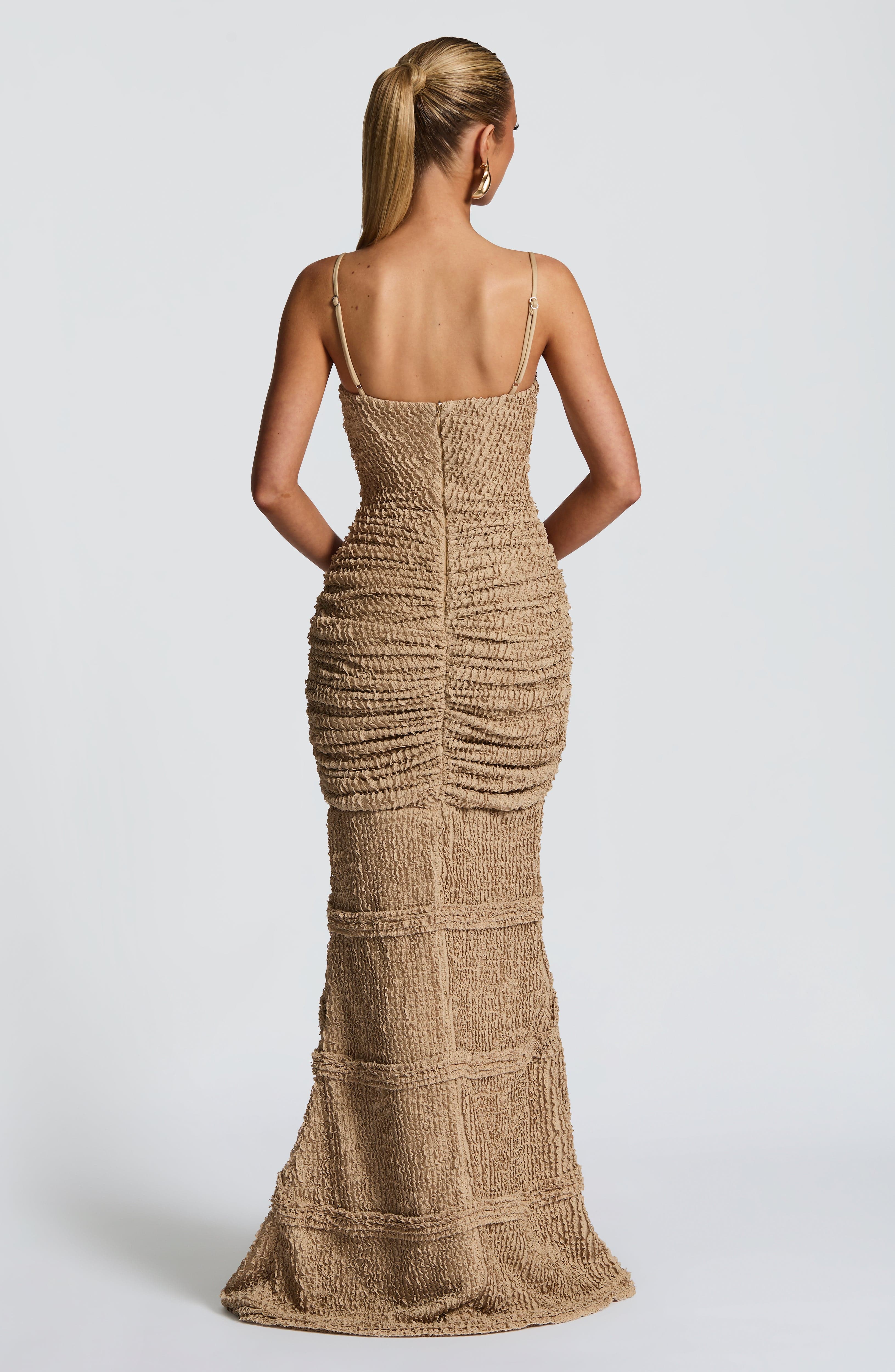 Lysandra Maxi Dress - Beige - Napalia