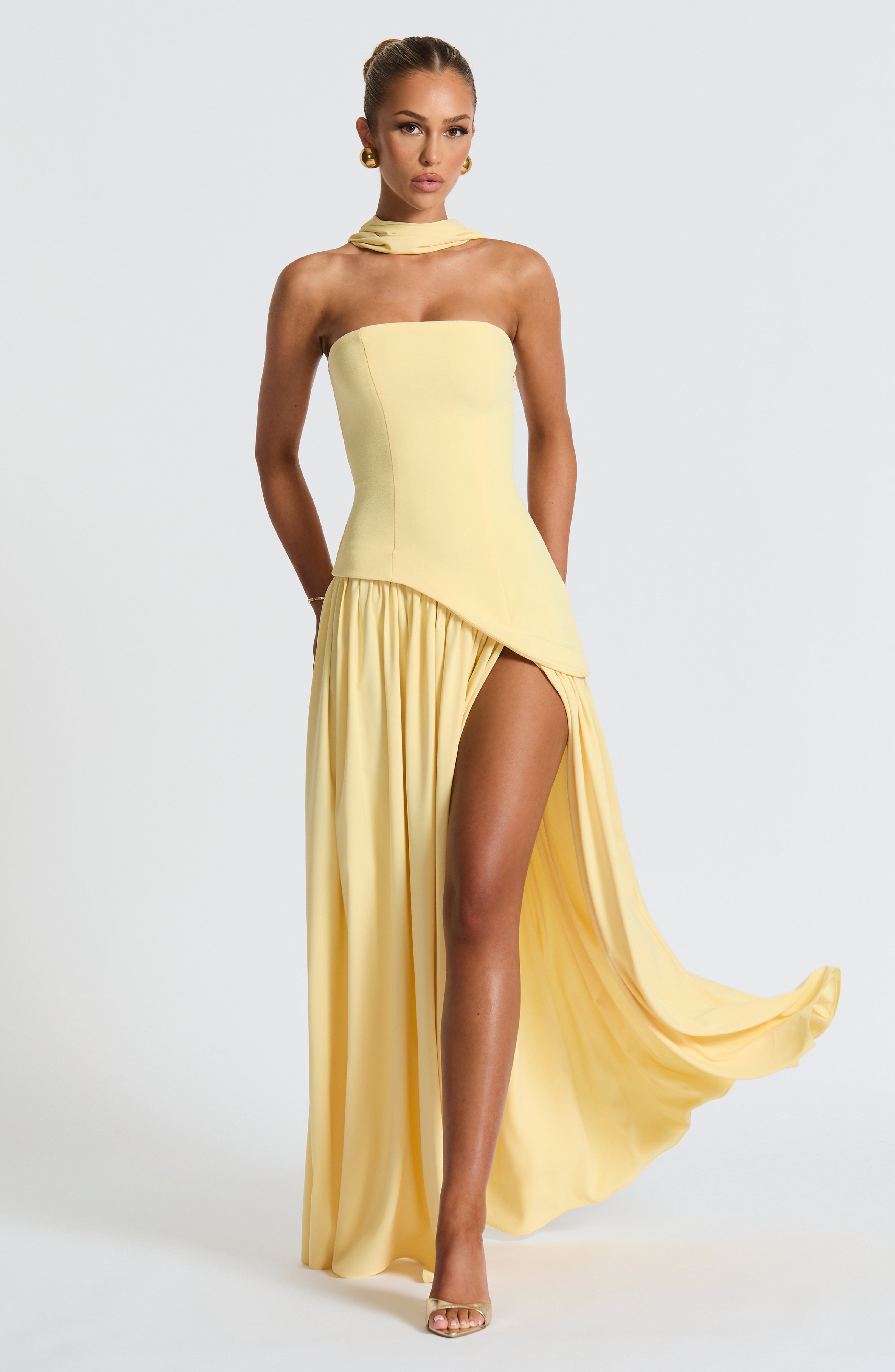 Maliyah Maxi Dress - Lemon - Napalia