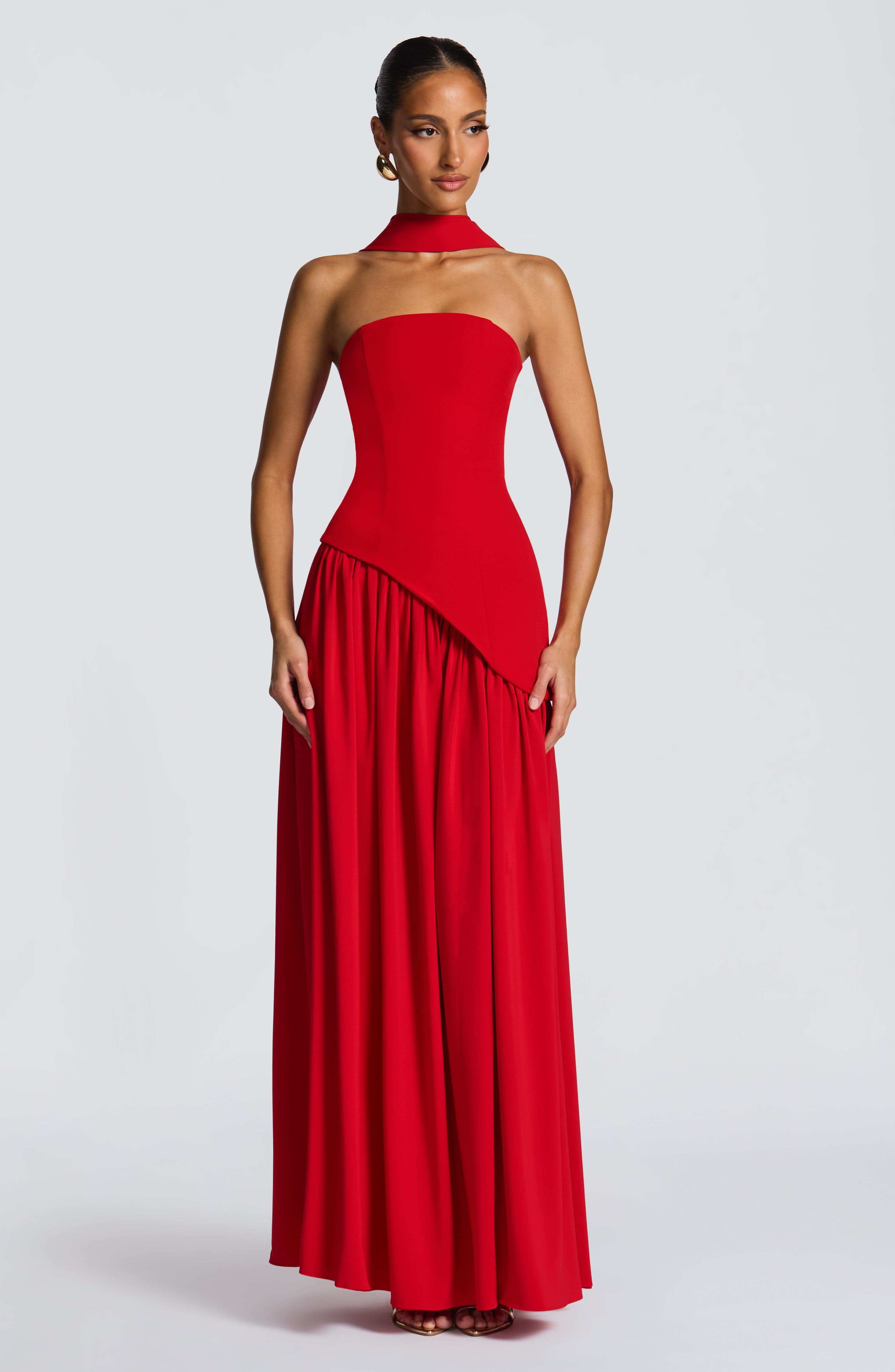 Maliyah Maxi Dress - Red - Napalia