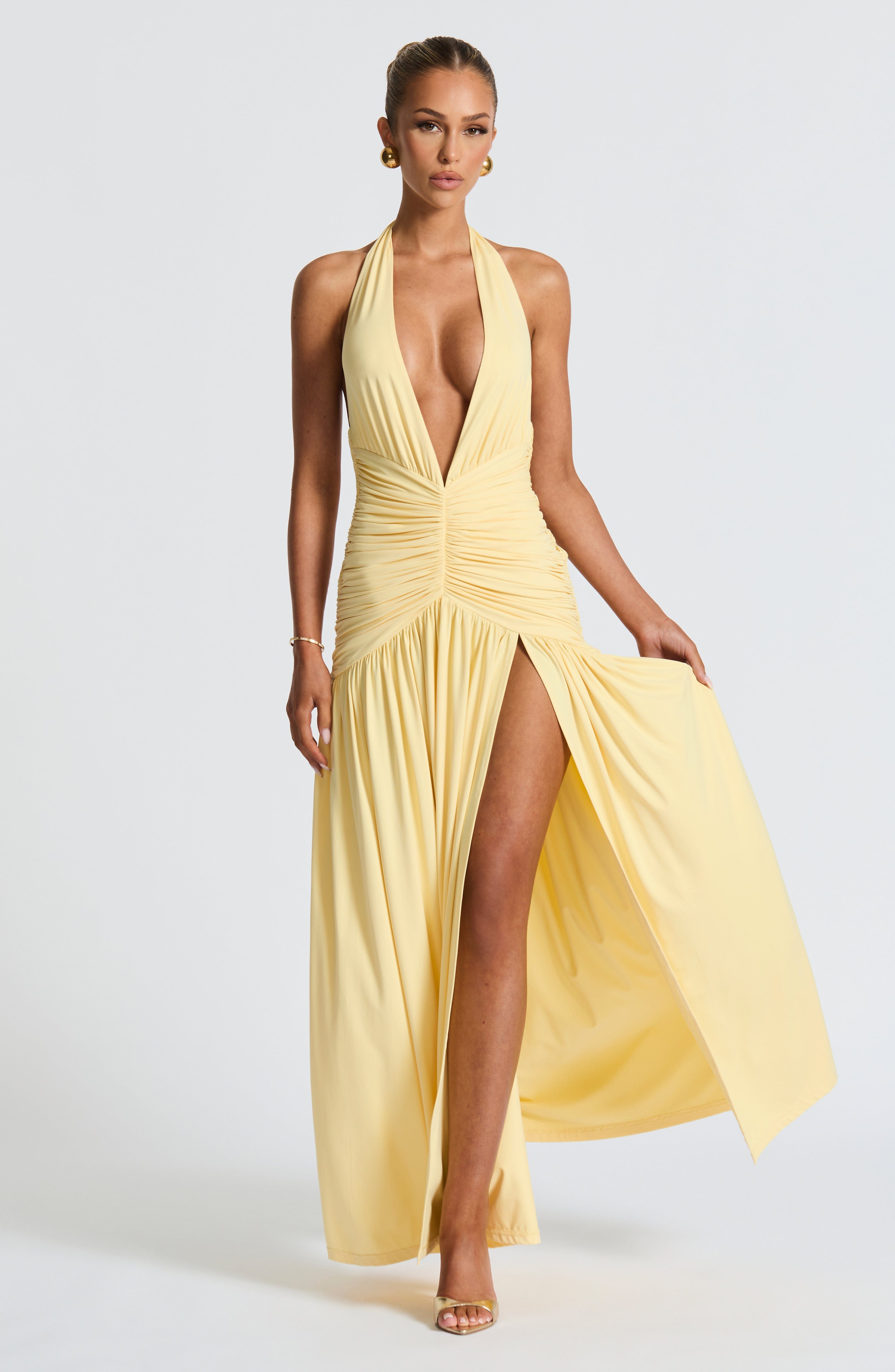 Melania Maxi Dress - Lemon - Napalia