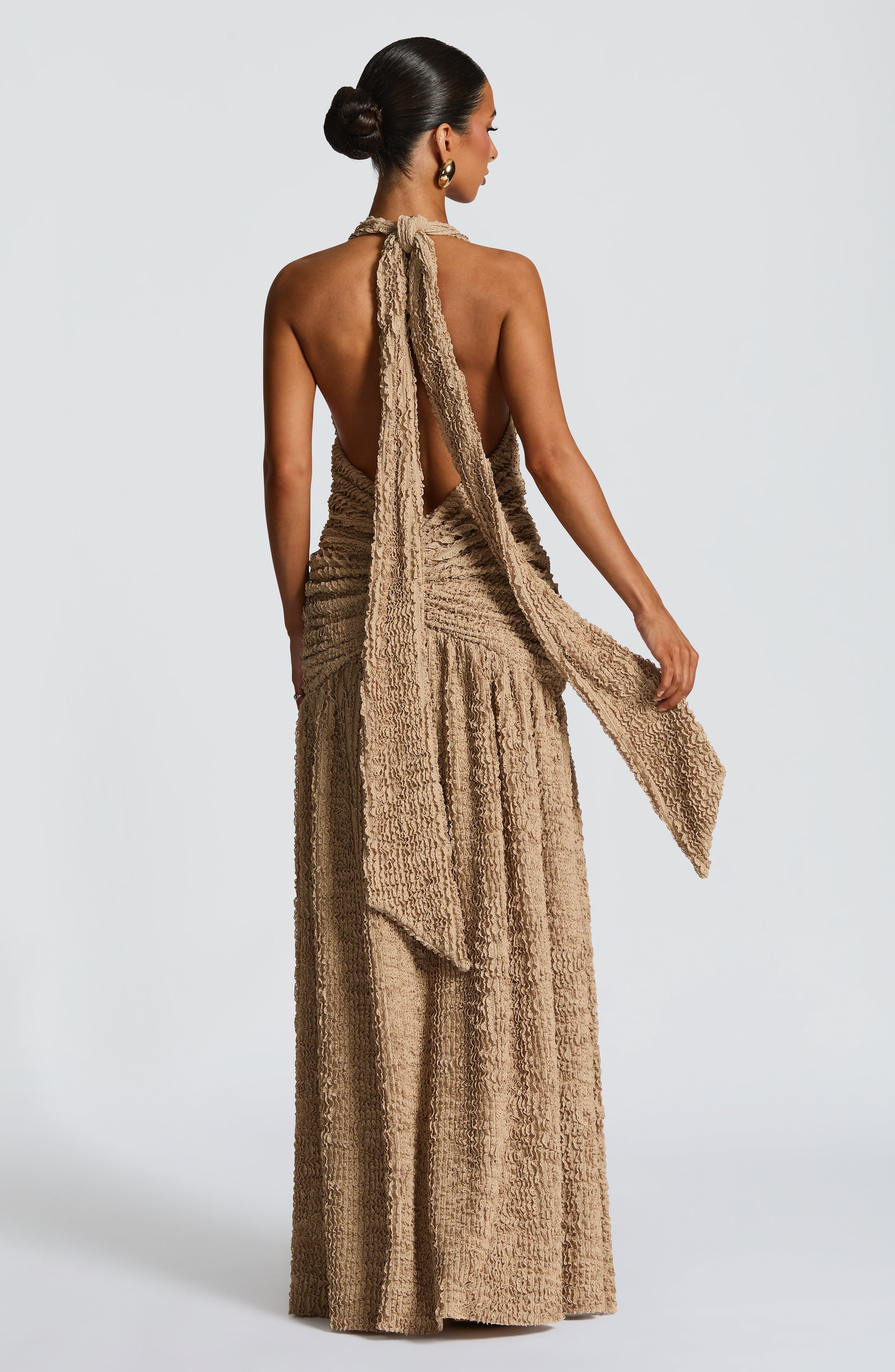 Minerva Maxi Dress - Beige - Napalia