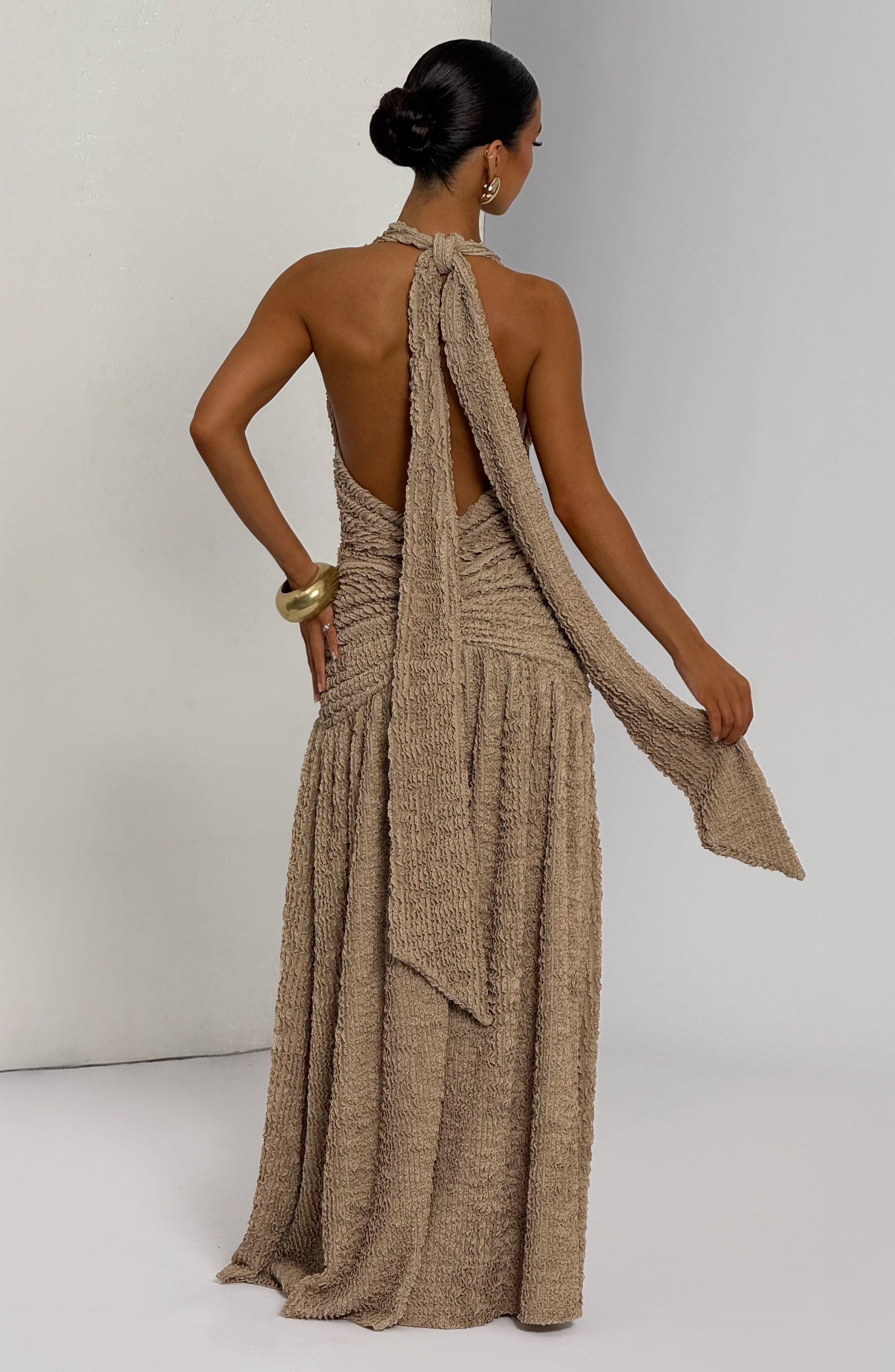 Minerva Maxi Dress - Beige - Napalia
