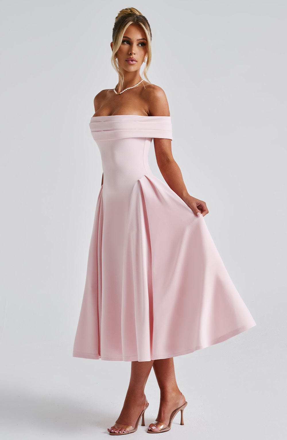 Miranda Midi Dress - Blush - Napalia