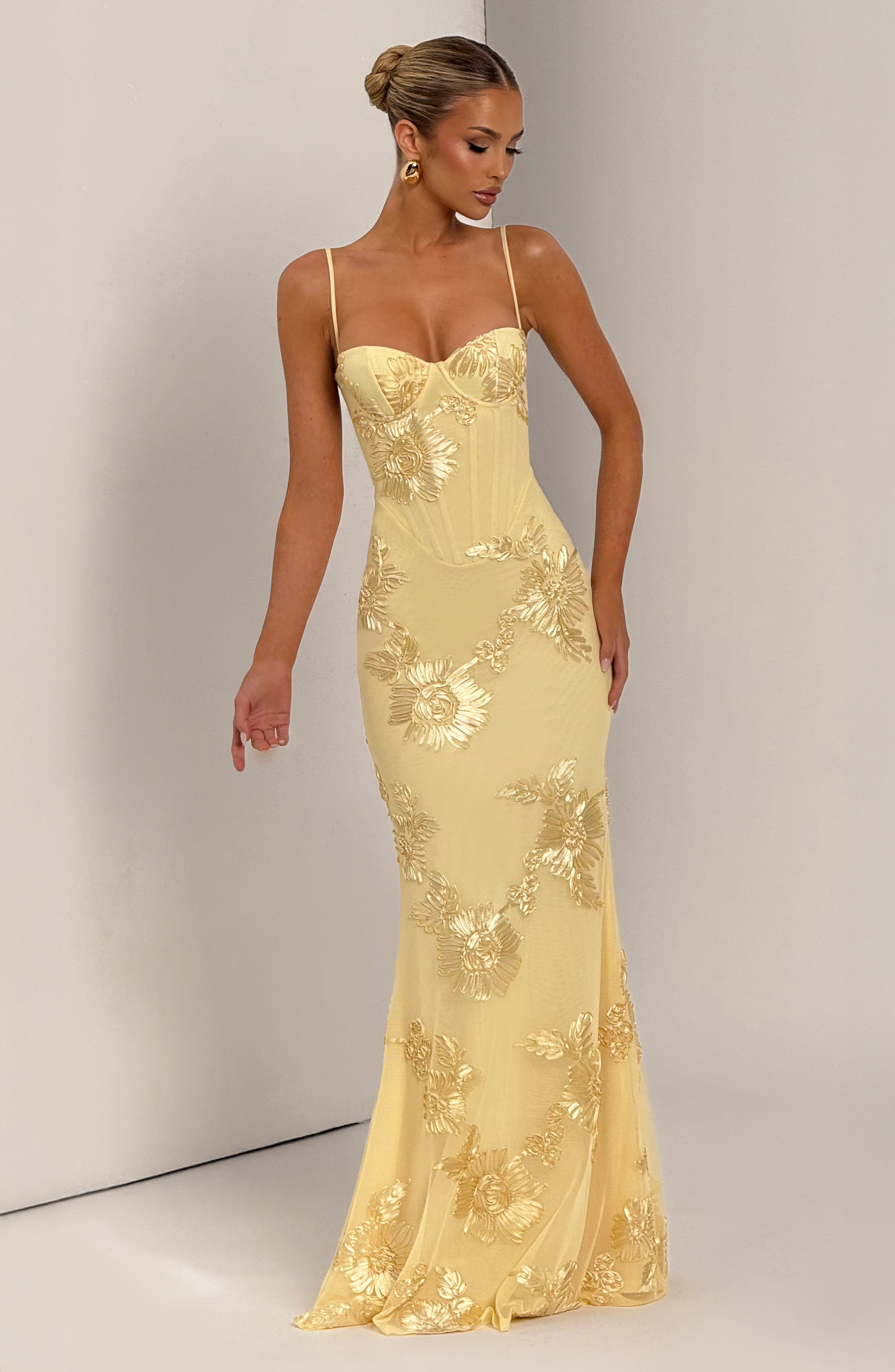 Nefertiti Maxi Dress - Lemon - Napalia