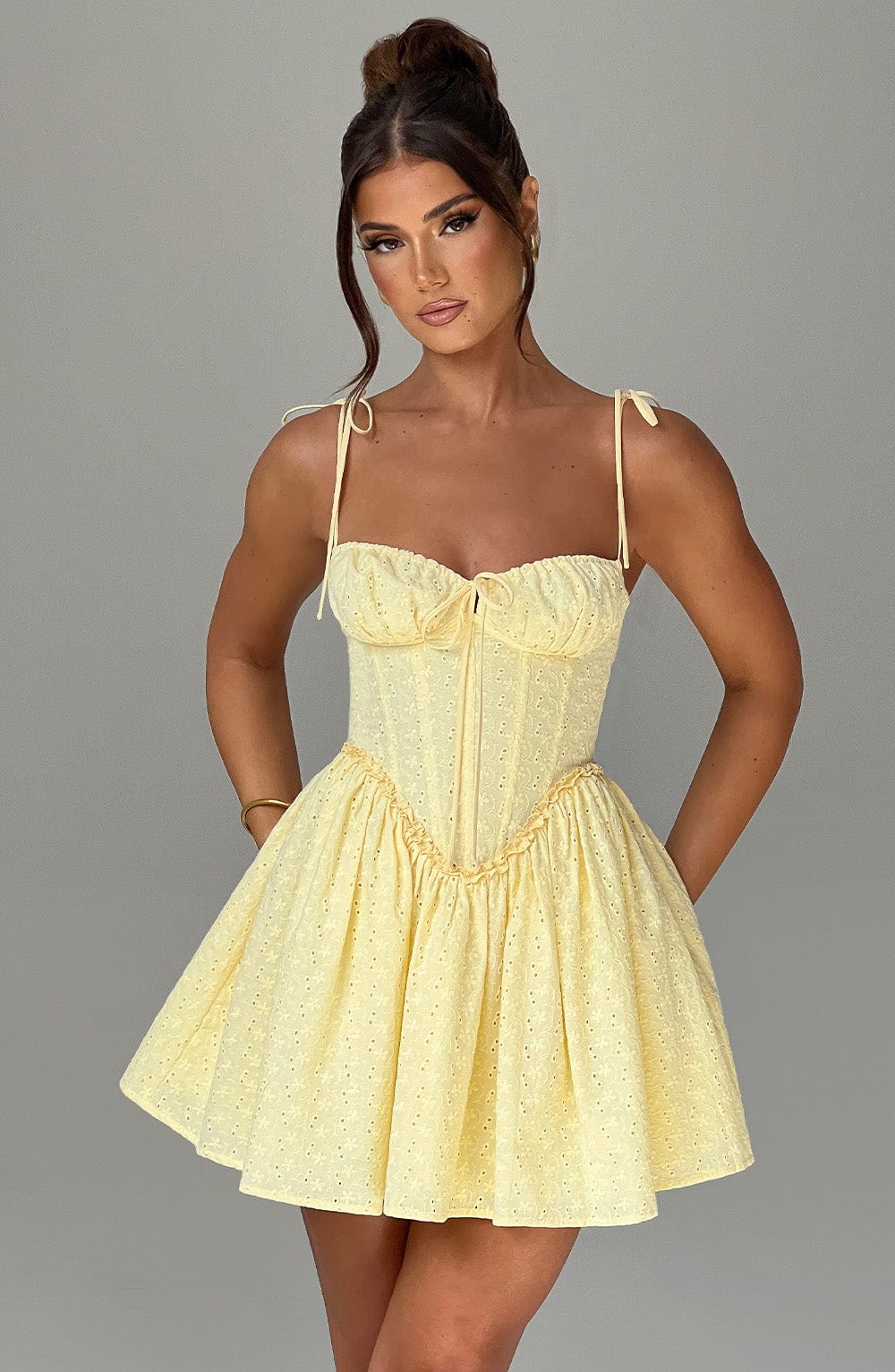 Phoebe Mini Dress - Lemon - Napalia