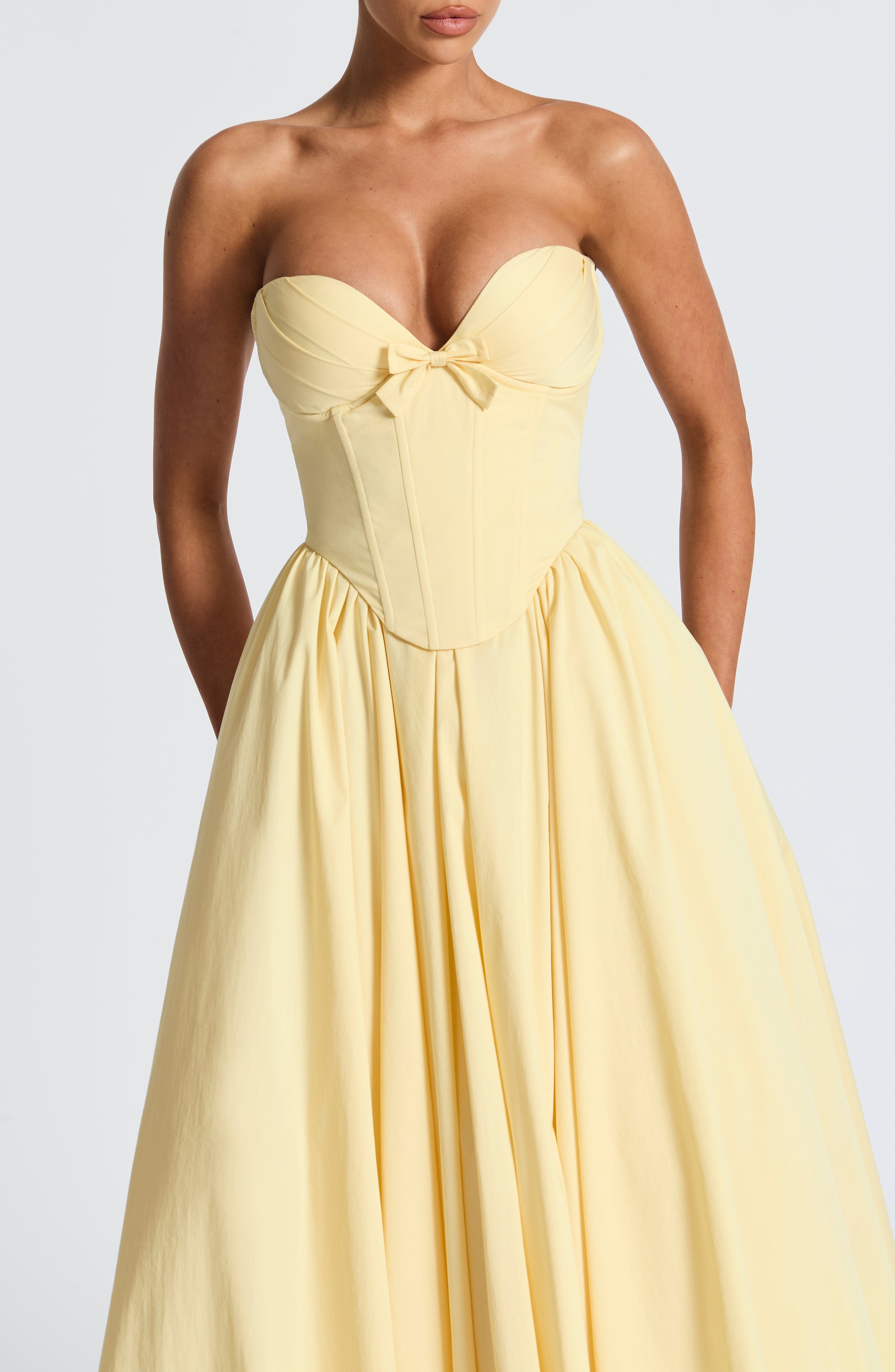 Prim Midi Dress - Lemon - Napalia