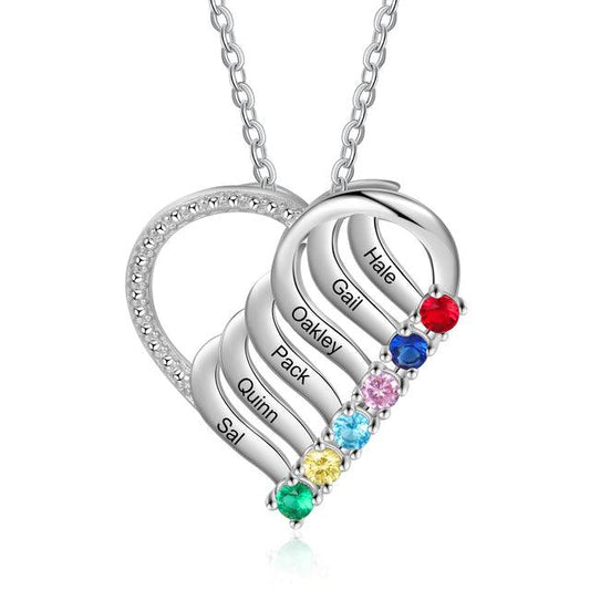 MOTHER'S HEART NECKLACE - Personalized