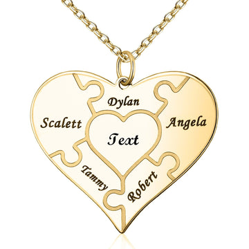 Family Necklace - Customizable Puzzle
