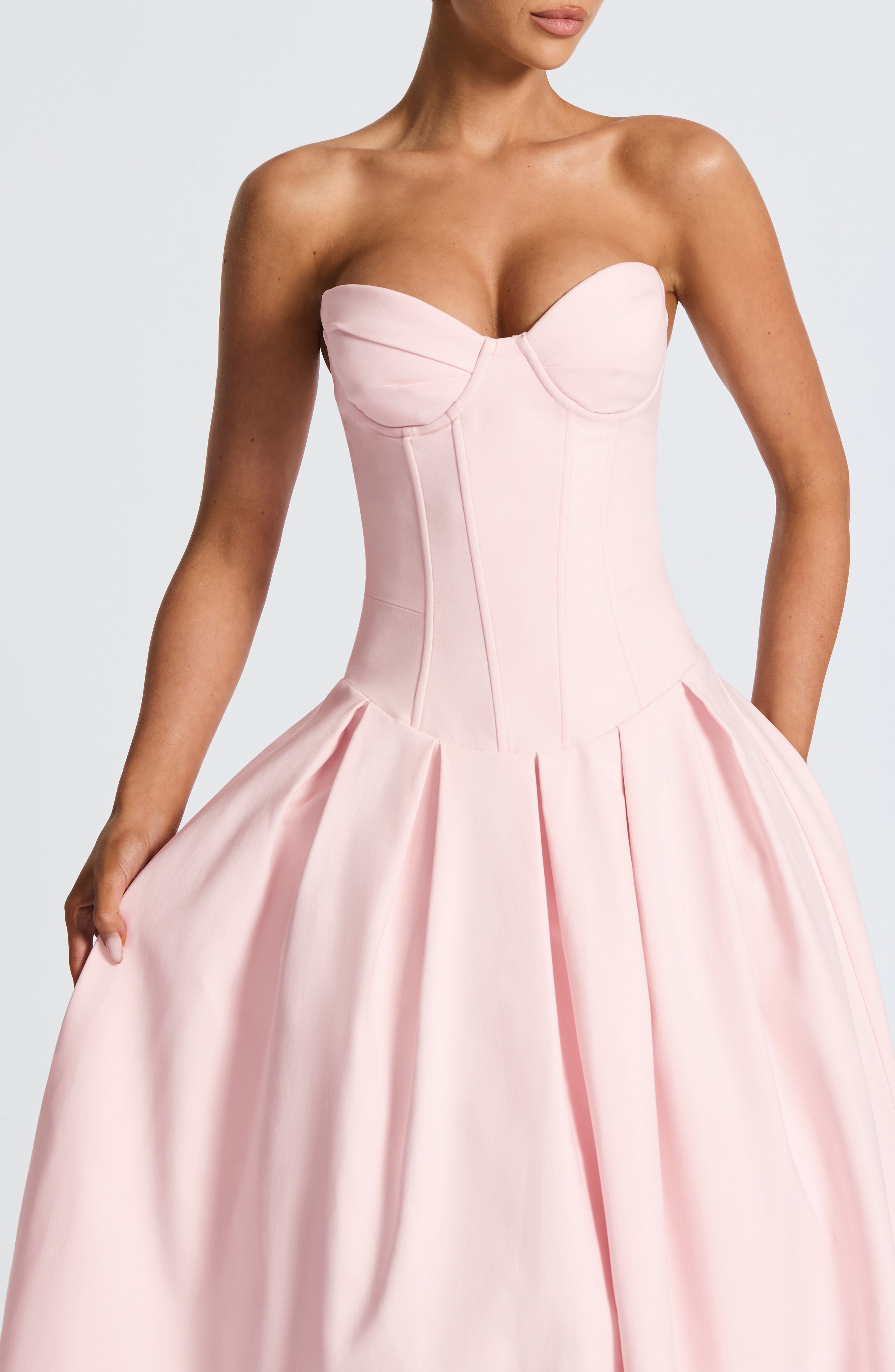 Salma Midi Dress - Blush - Napalia