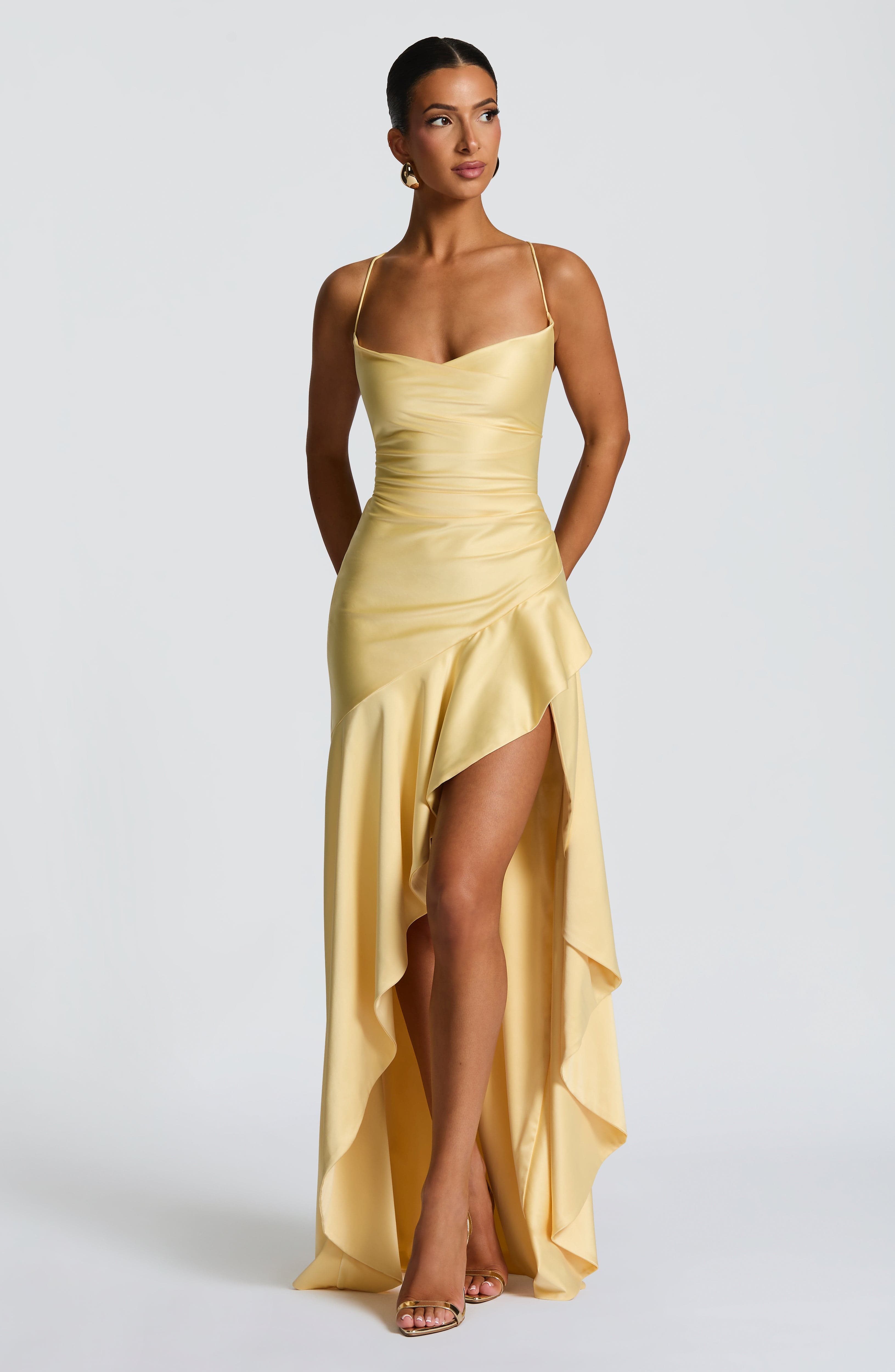 Samira Maxi Dress - Lemon - Napalia