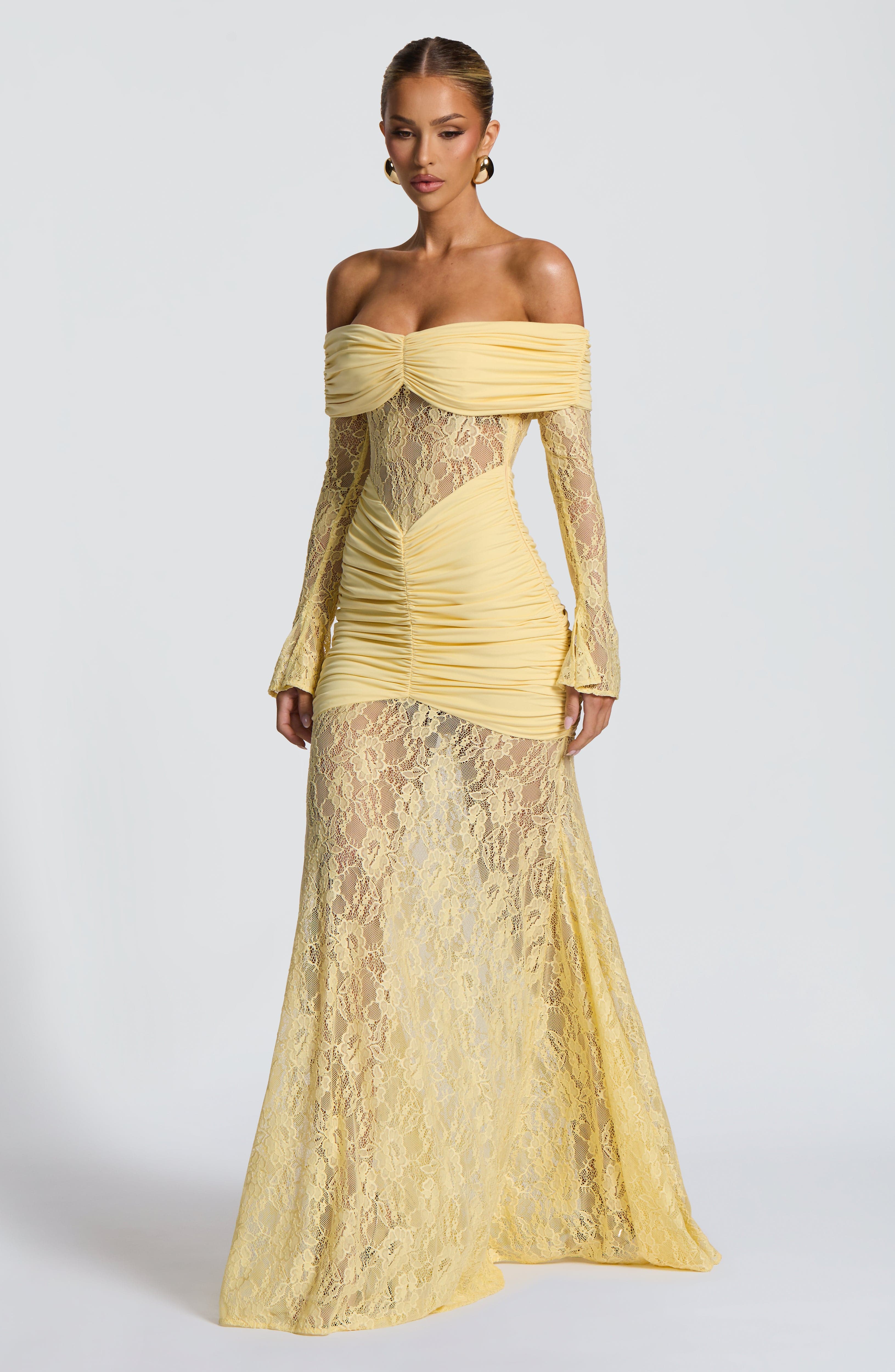 Sauline Maxi Dress - Lemon - Napalia