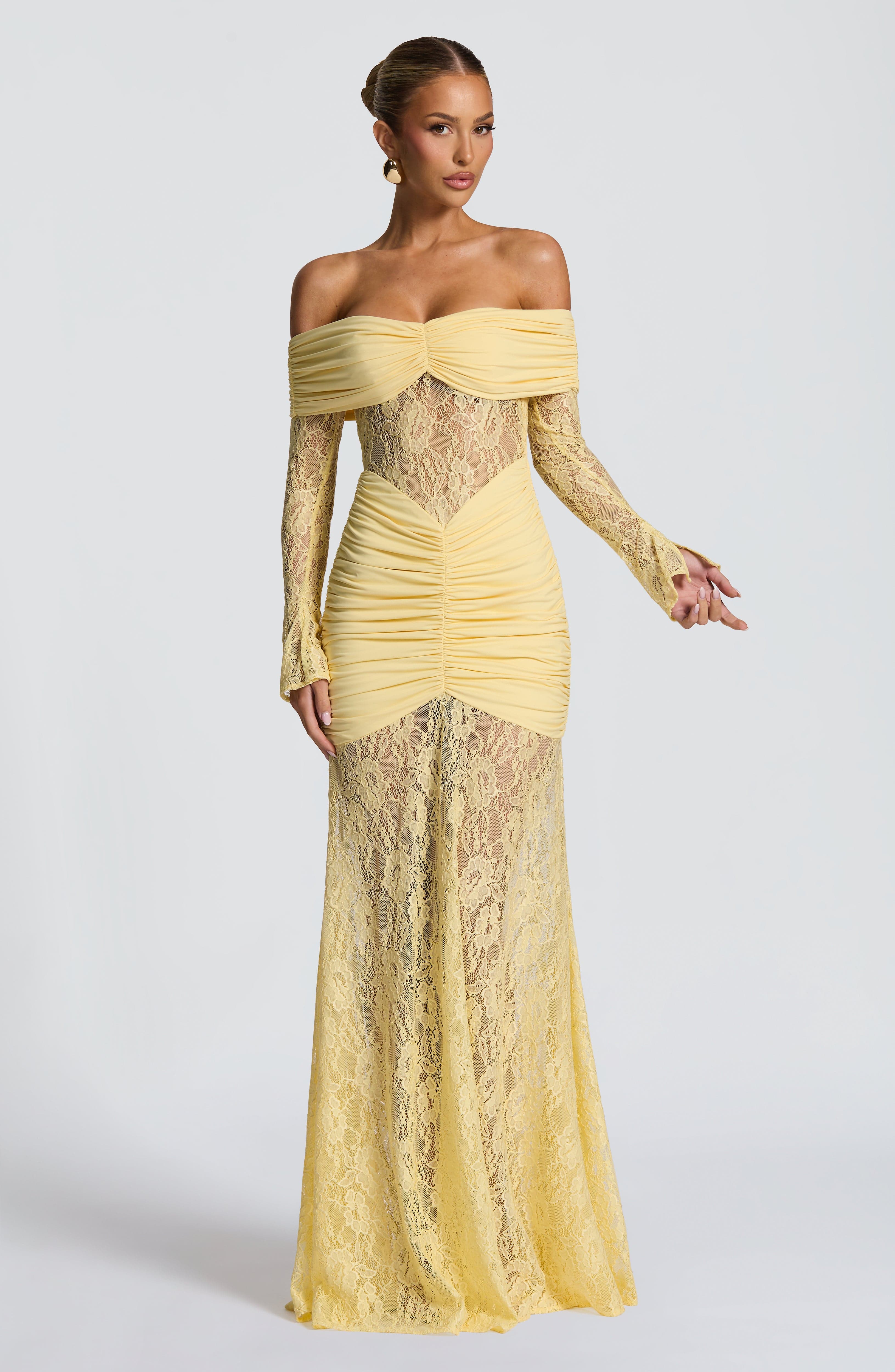 Sauline Maxi Dress - Lemon - Napalia